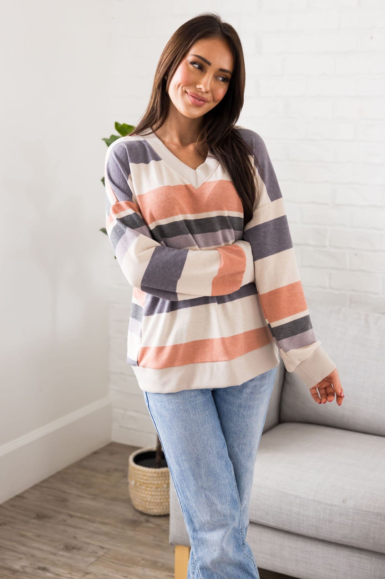 Bright Ideas Striped Top Tops vendor-unknown 