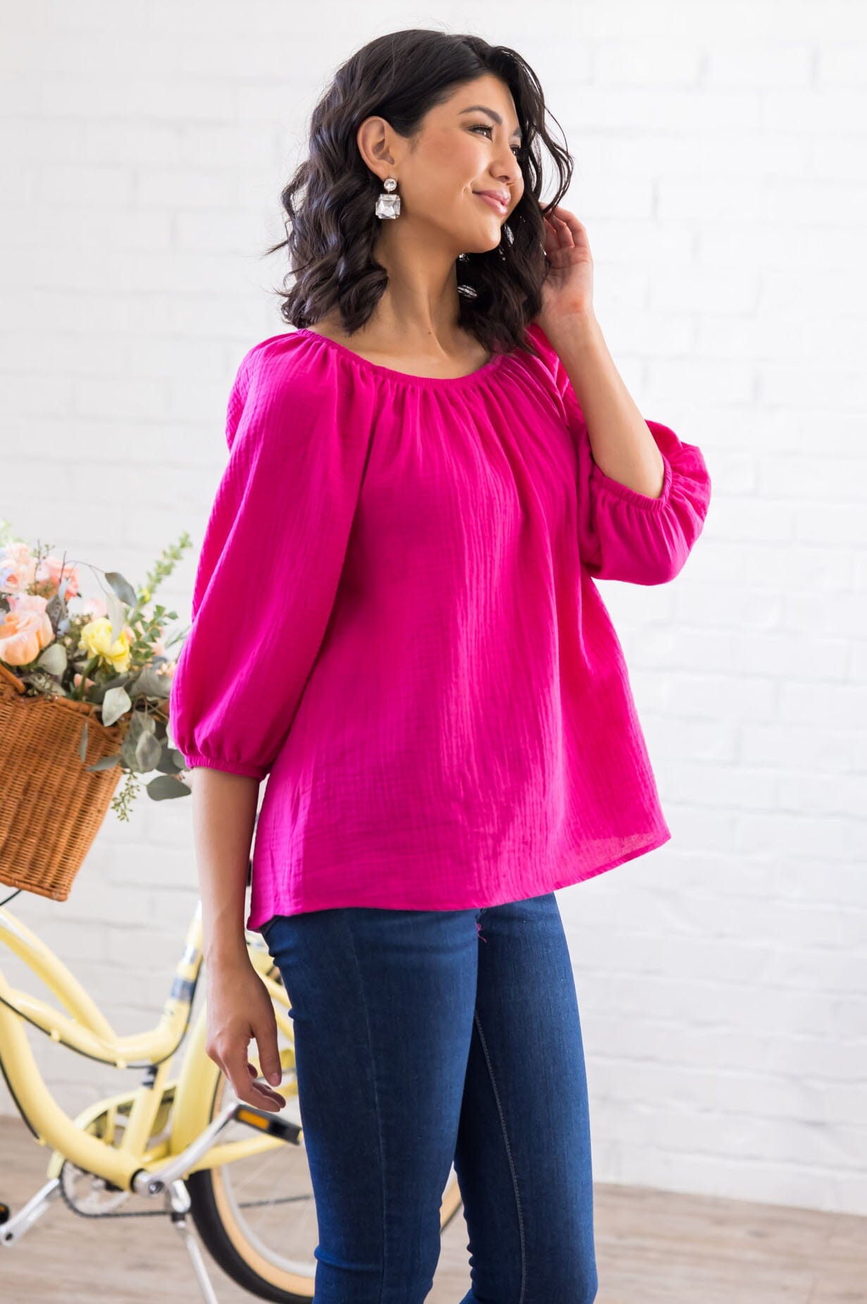 Joy Abounds Textured Top Tops vendor-unknown 