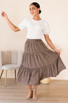 Secret Locket Tiered Skirt Modest Dresses vendor-unknown 