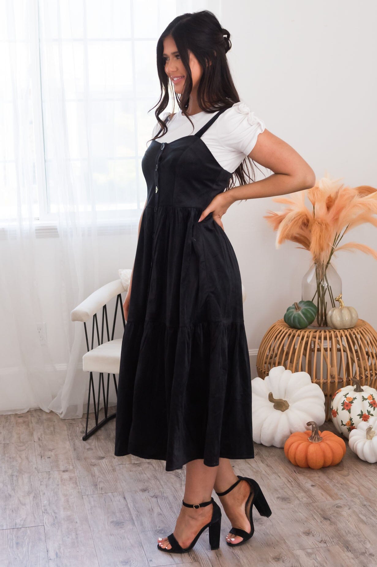 The Arianelle Modest Overall Dress Modest Dresses vendor-unknown 