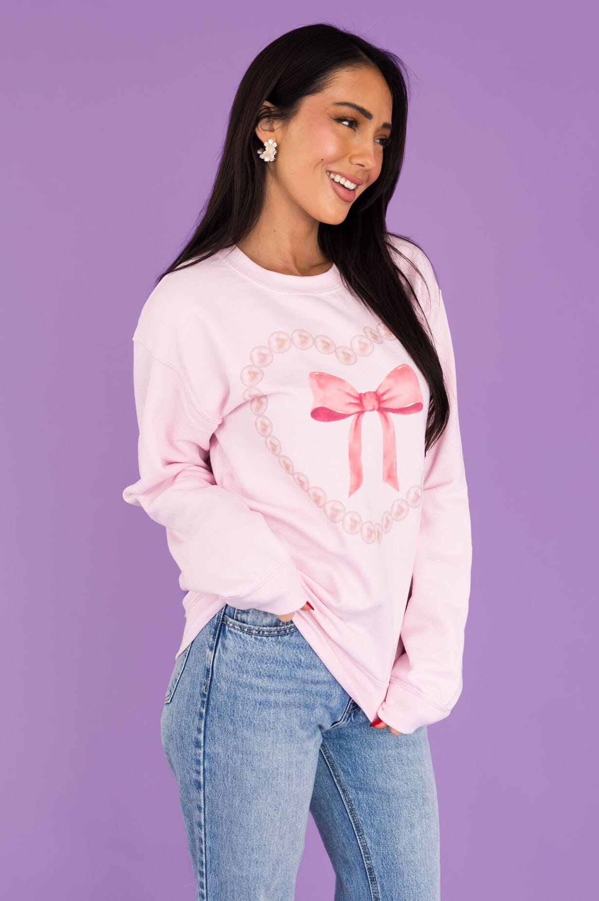 Wrapped In A Bow Sweatshirt Modest Dresses vendor-unknown 