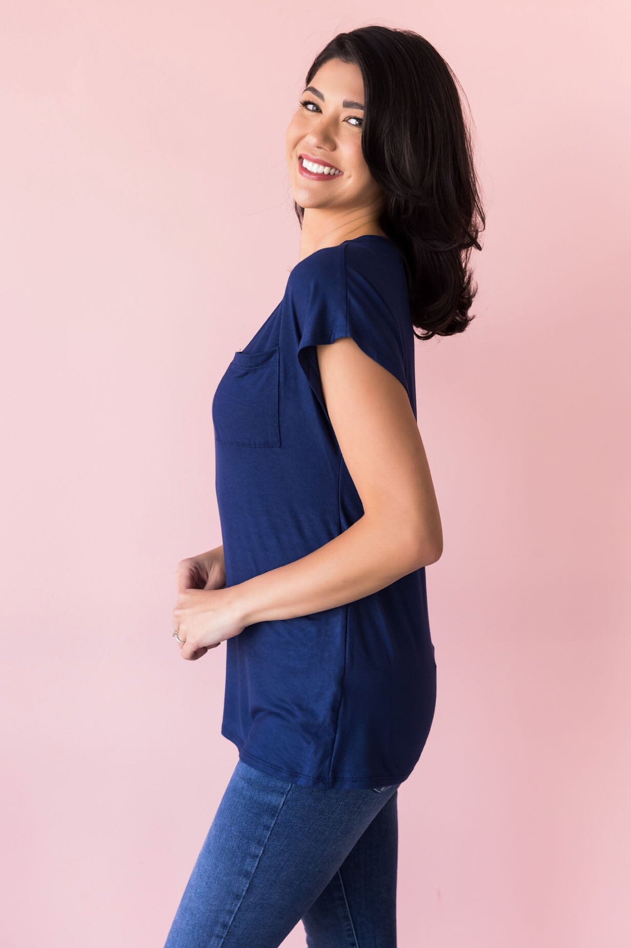 Basically Beautiful Pocket Tee NeeSee's Dresses 