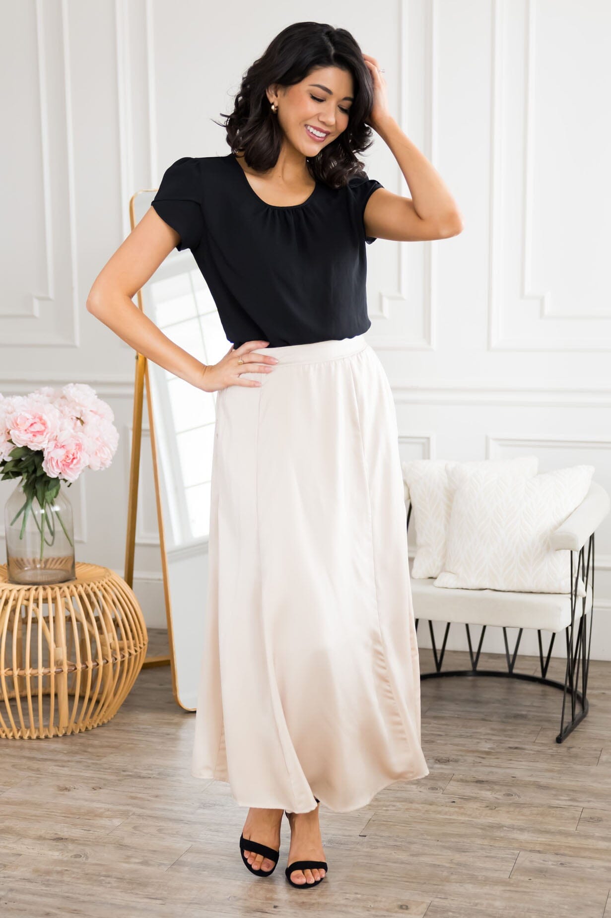 No Standing By Satin Skirt Skirts vendor-unknown 