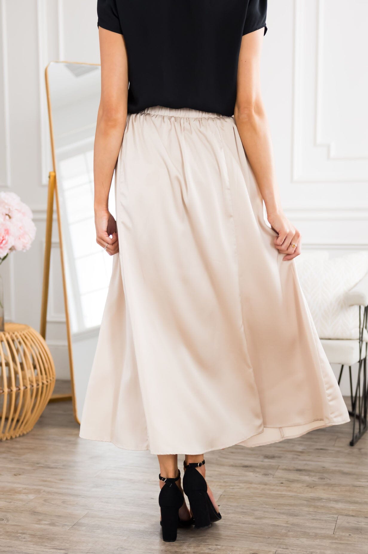 No Standing By Satin Skirt Skirts vendor-unknown 