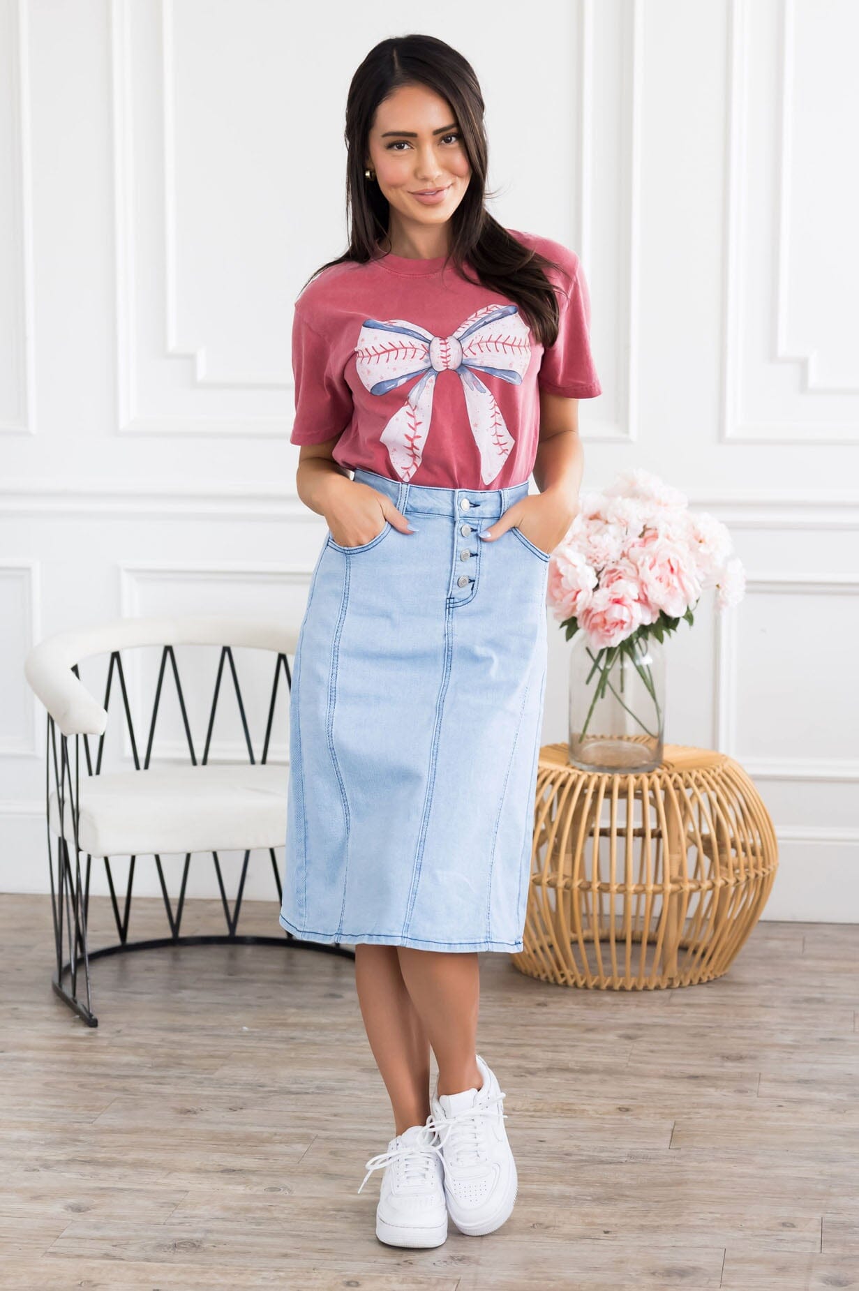 Out To The Home Game Graphic Tee Modest Dresses vendor-unknown 