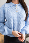 Let's Catch Up Button Sweater Modest Dresses vendor-unknown