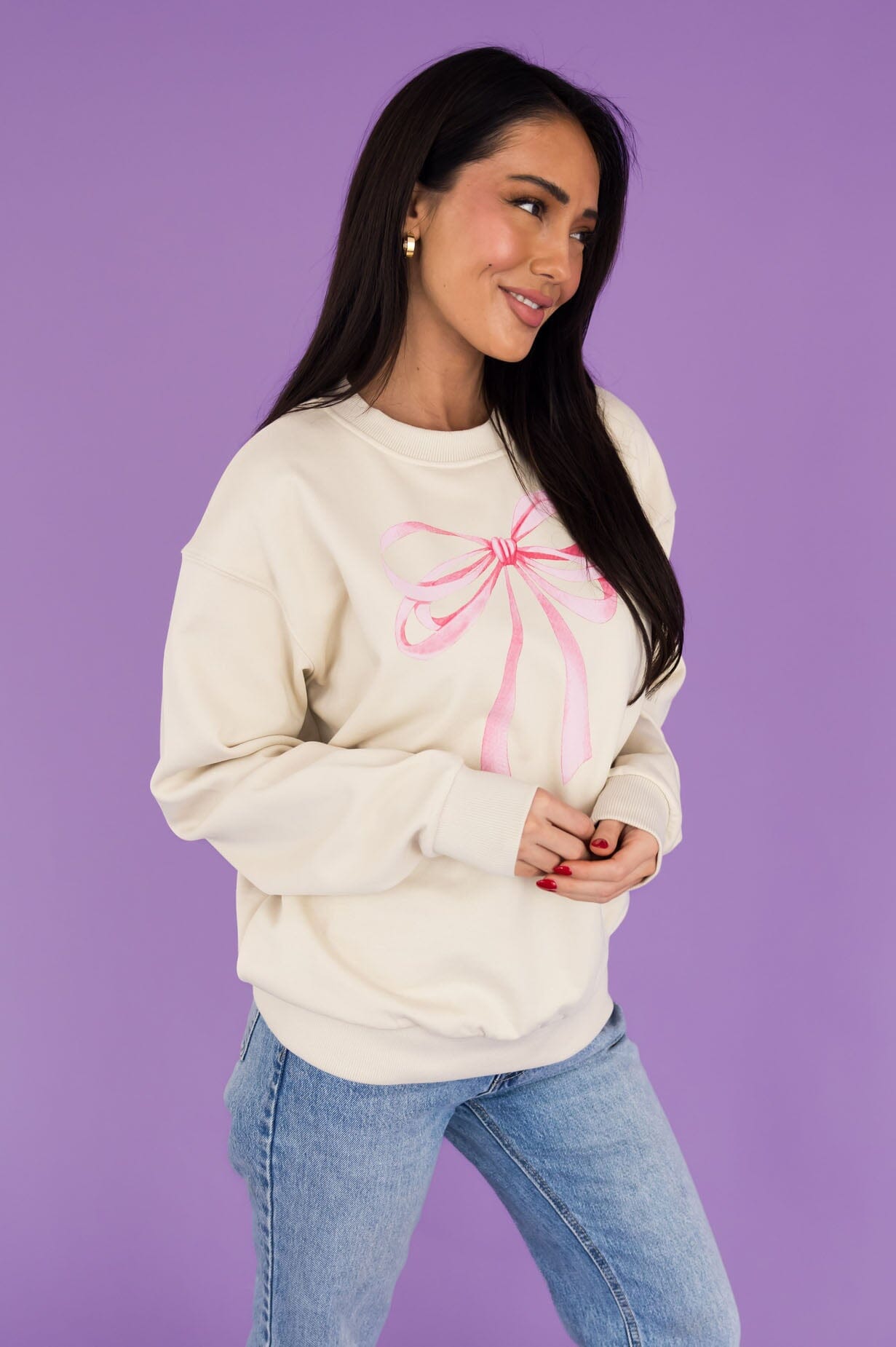 Tied To My Heart Sweatshirt Modest Dresses vendor-unknown 