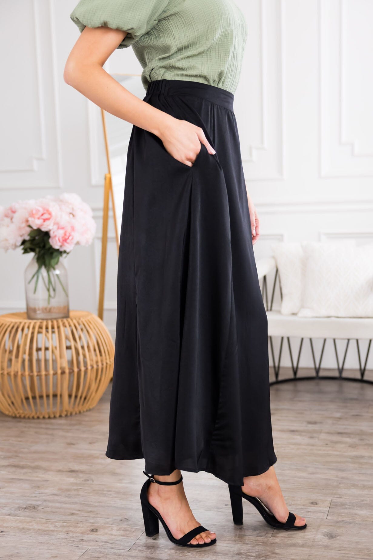 No Standing By Satin Skirt Skirts vendor-unknown 