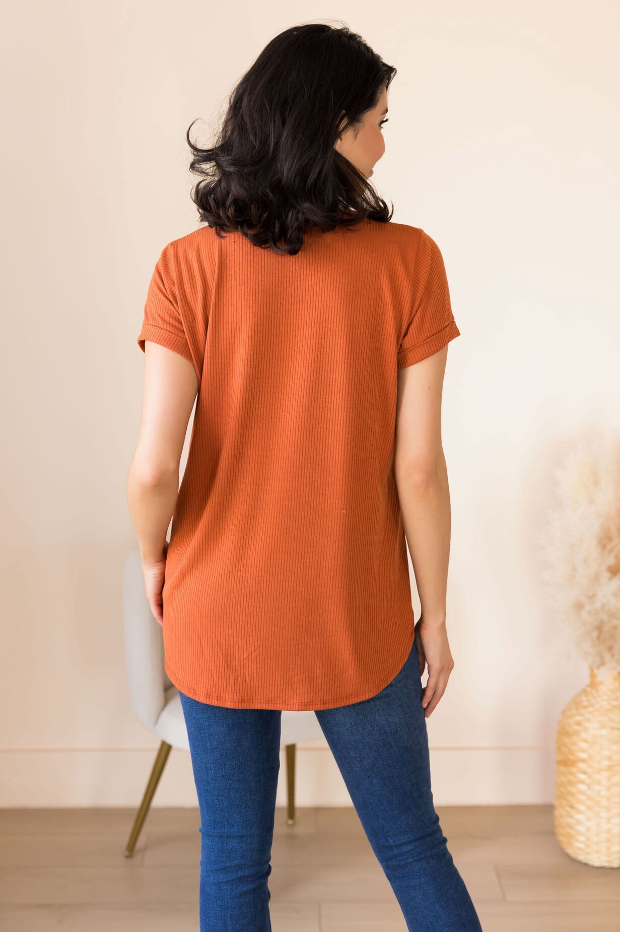 Classy Missy Fit Ribbed Tee Modest Dresses vendor-unknown 