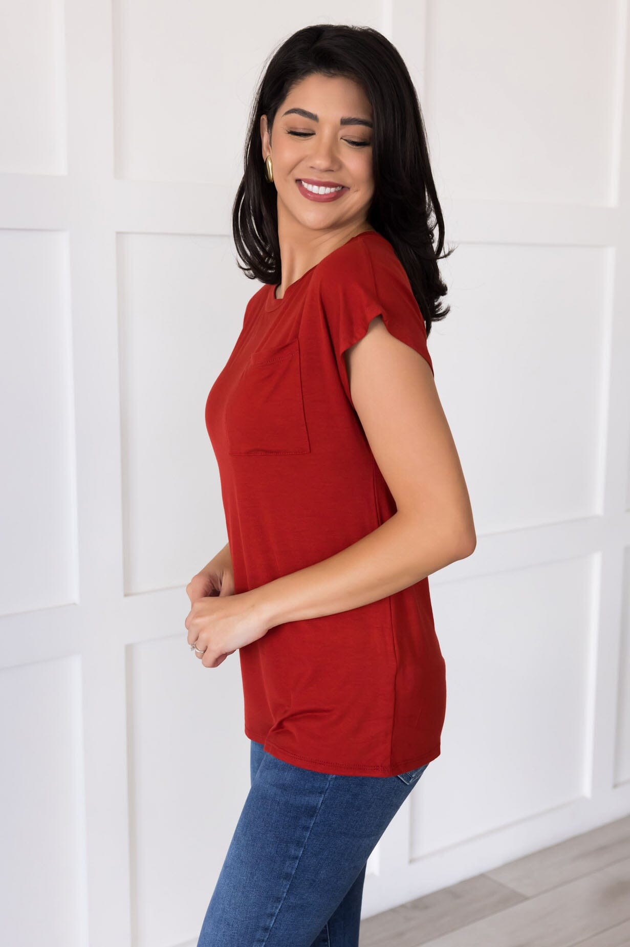 Basically Beautiful Pocket Tee NeeSee's Dresses 