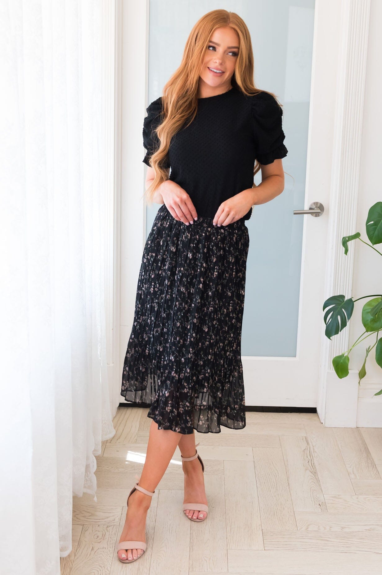 Always Blooming Modest Pleat Skirt Modest Dresses vendor-unknown 