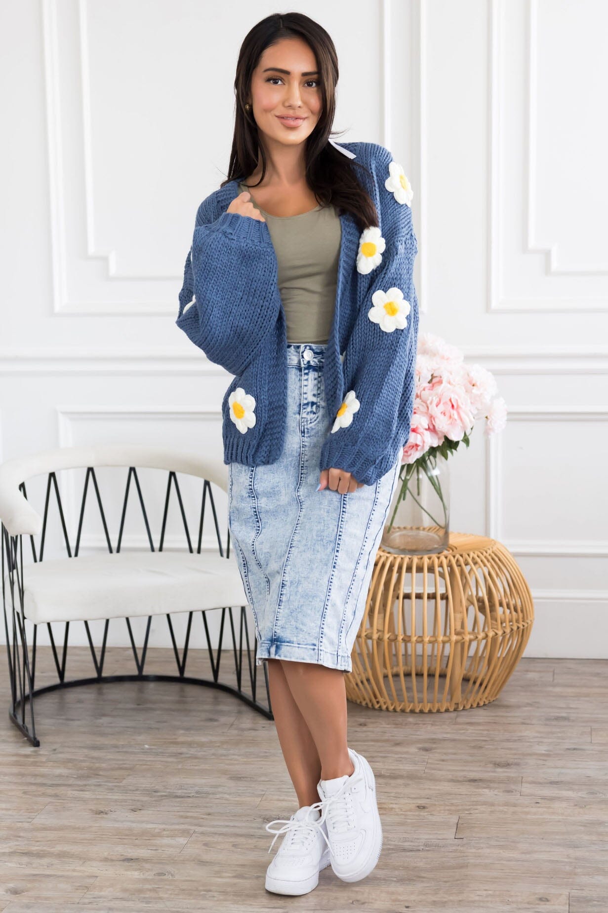 Daisy Days Sweater Cardigan Modest Dresses vendor-unknown 