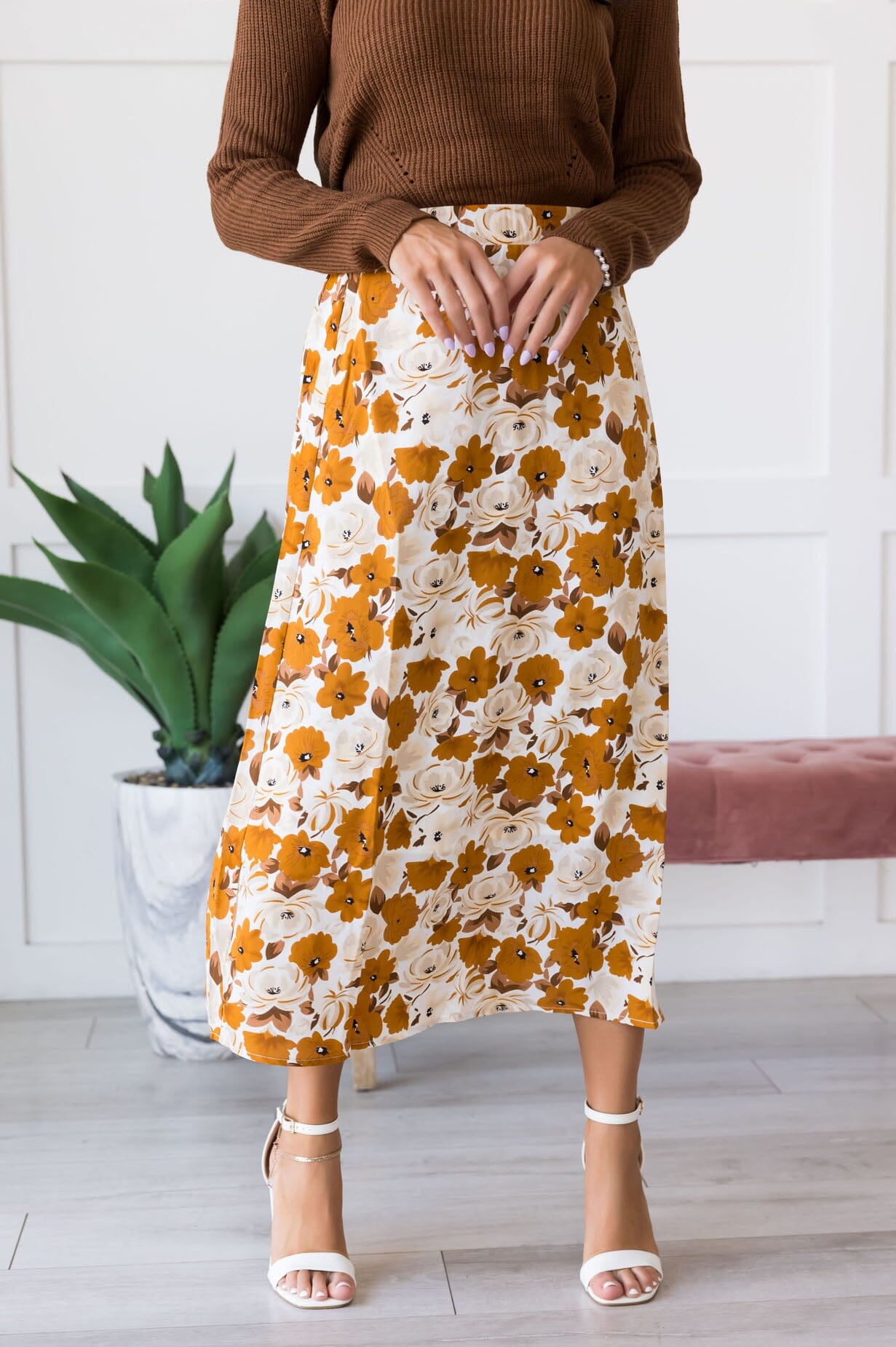 Always Included Floral Skirt Skirts vendor-unknown 