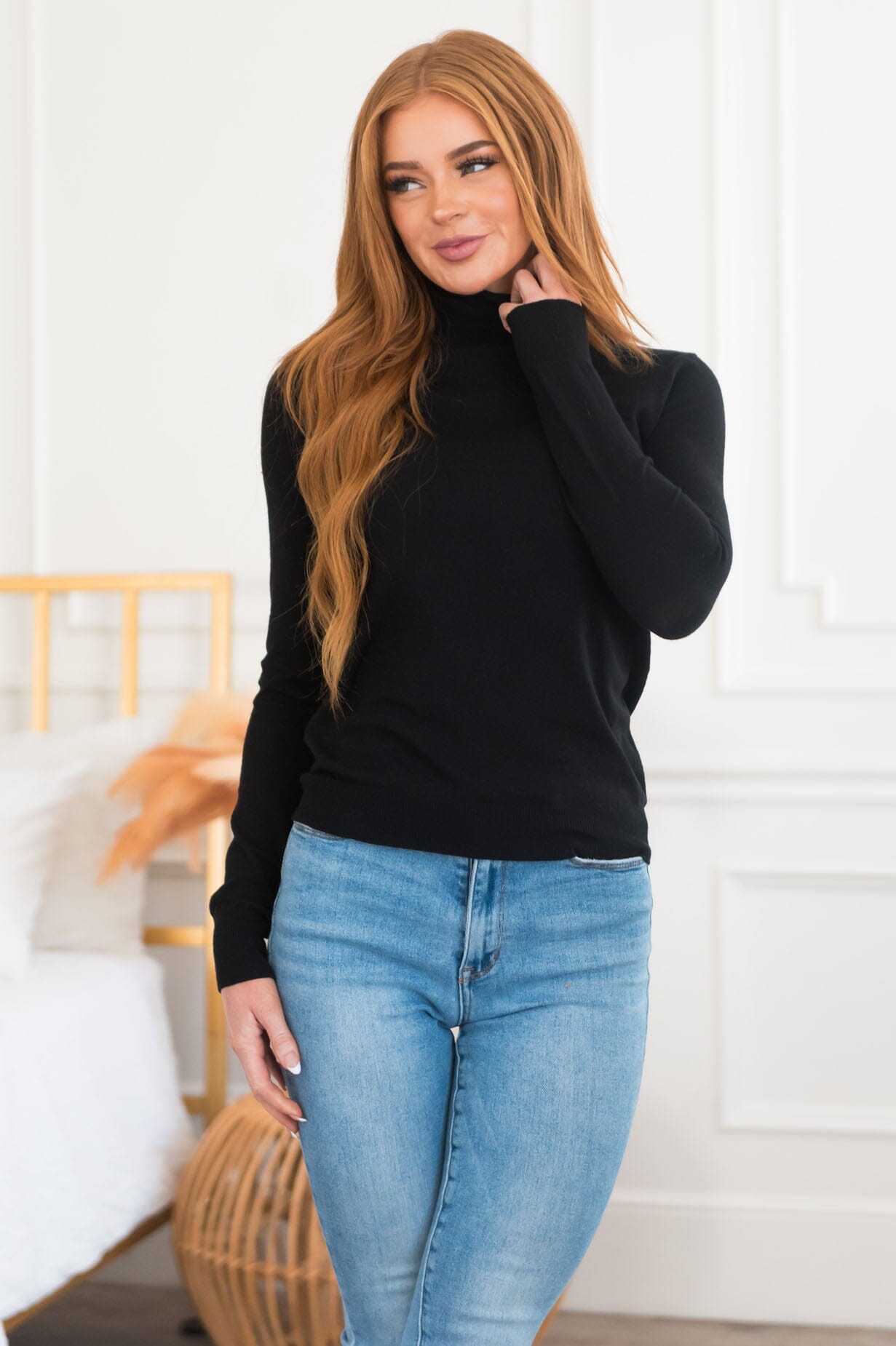 Simply Stunning Modest Turtleneck Sweater NeeSee's Dresses 