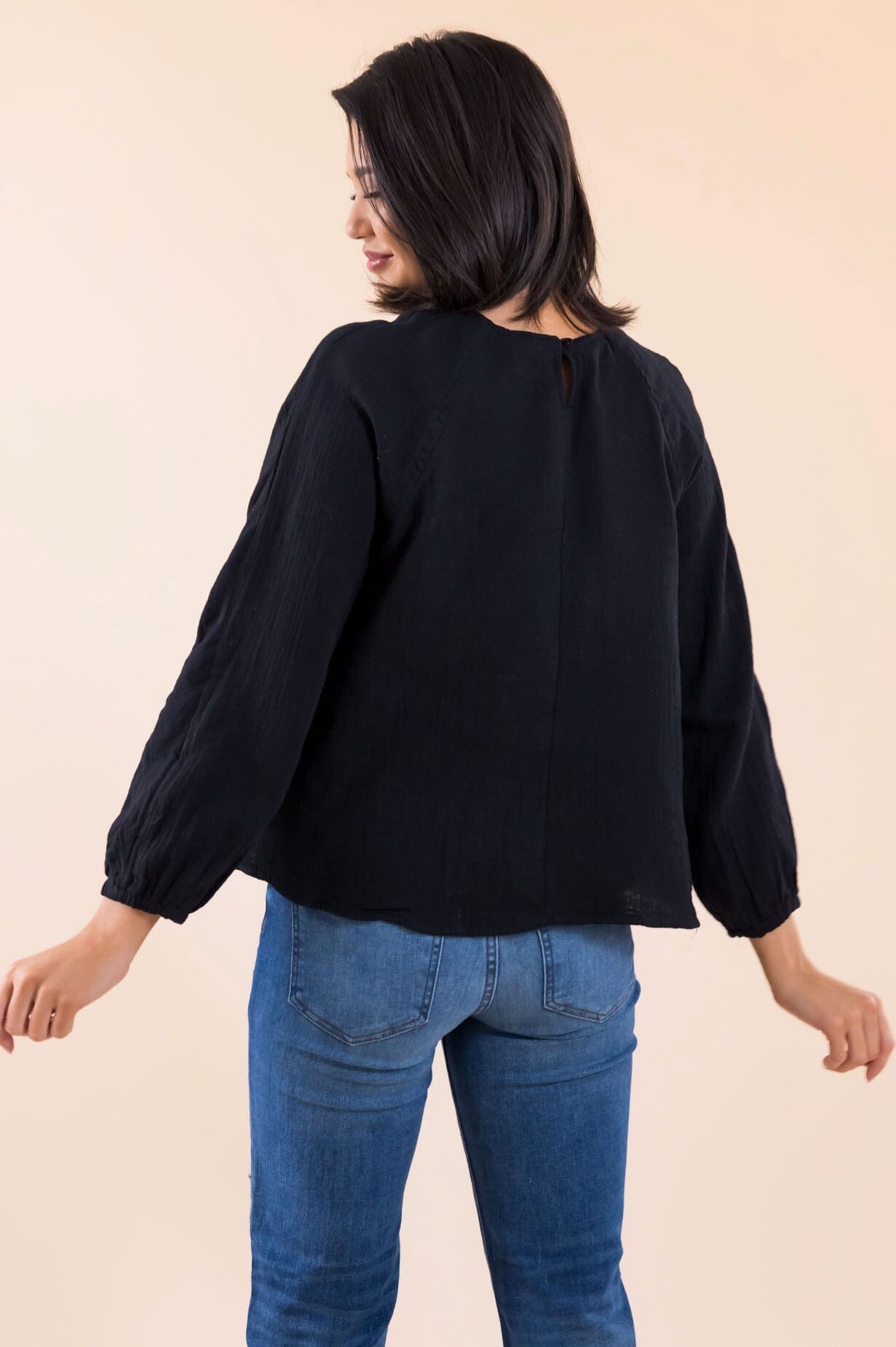 Fact Or Fiction Gauze Blouse NeeSee's Dresses 