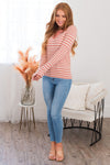 Falling For You Modest Ribbed Top Tops vendor-unknown