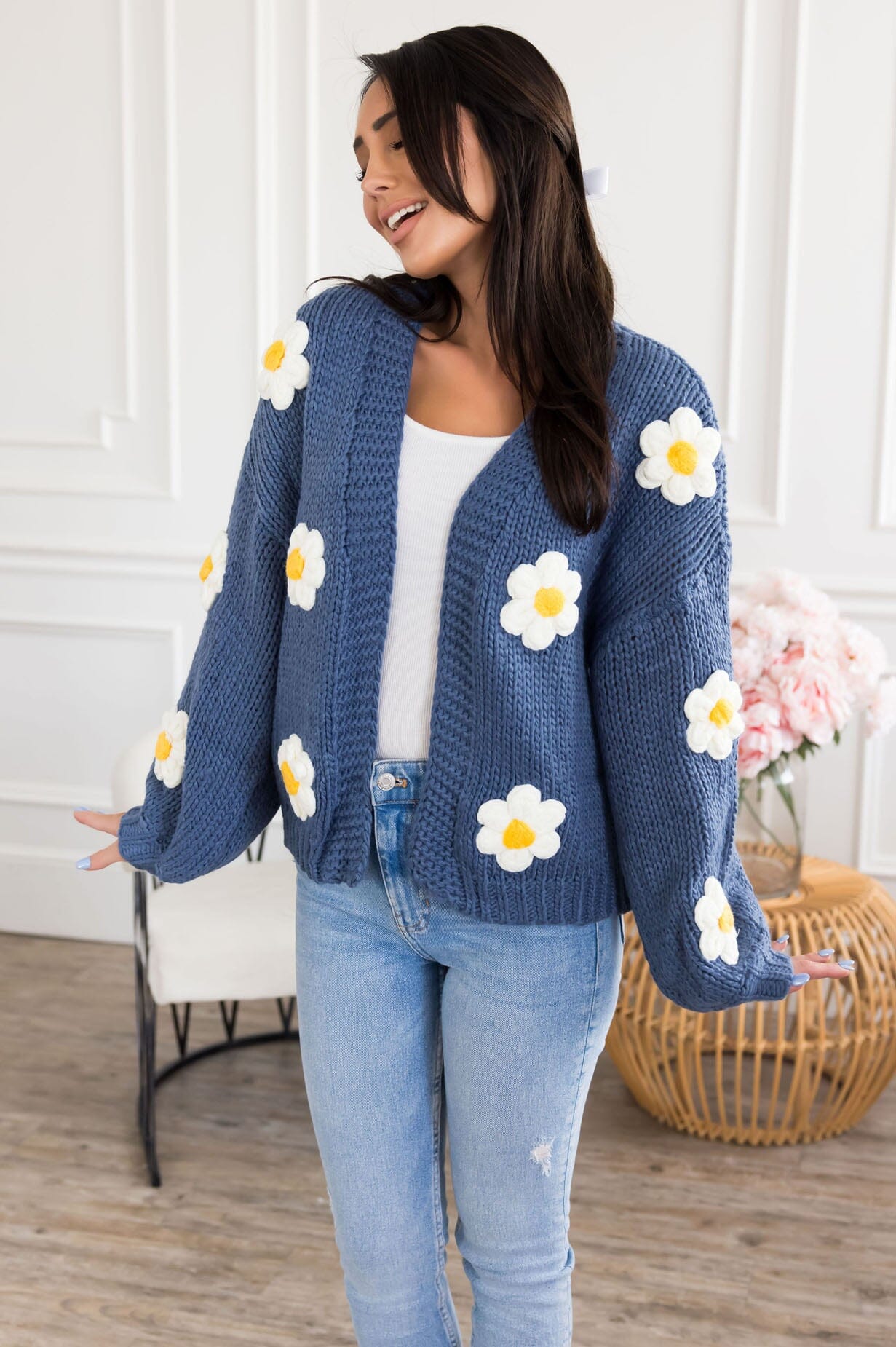 Daisy Days Sweater Cardigan Modest Dresses vendor-unknown 