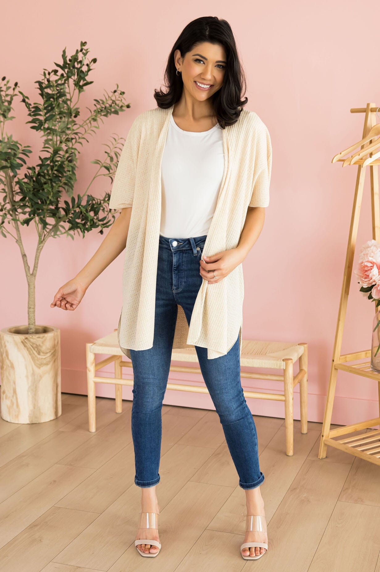 Casual Day Ribbed Kimono Tops vendor-unknown 