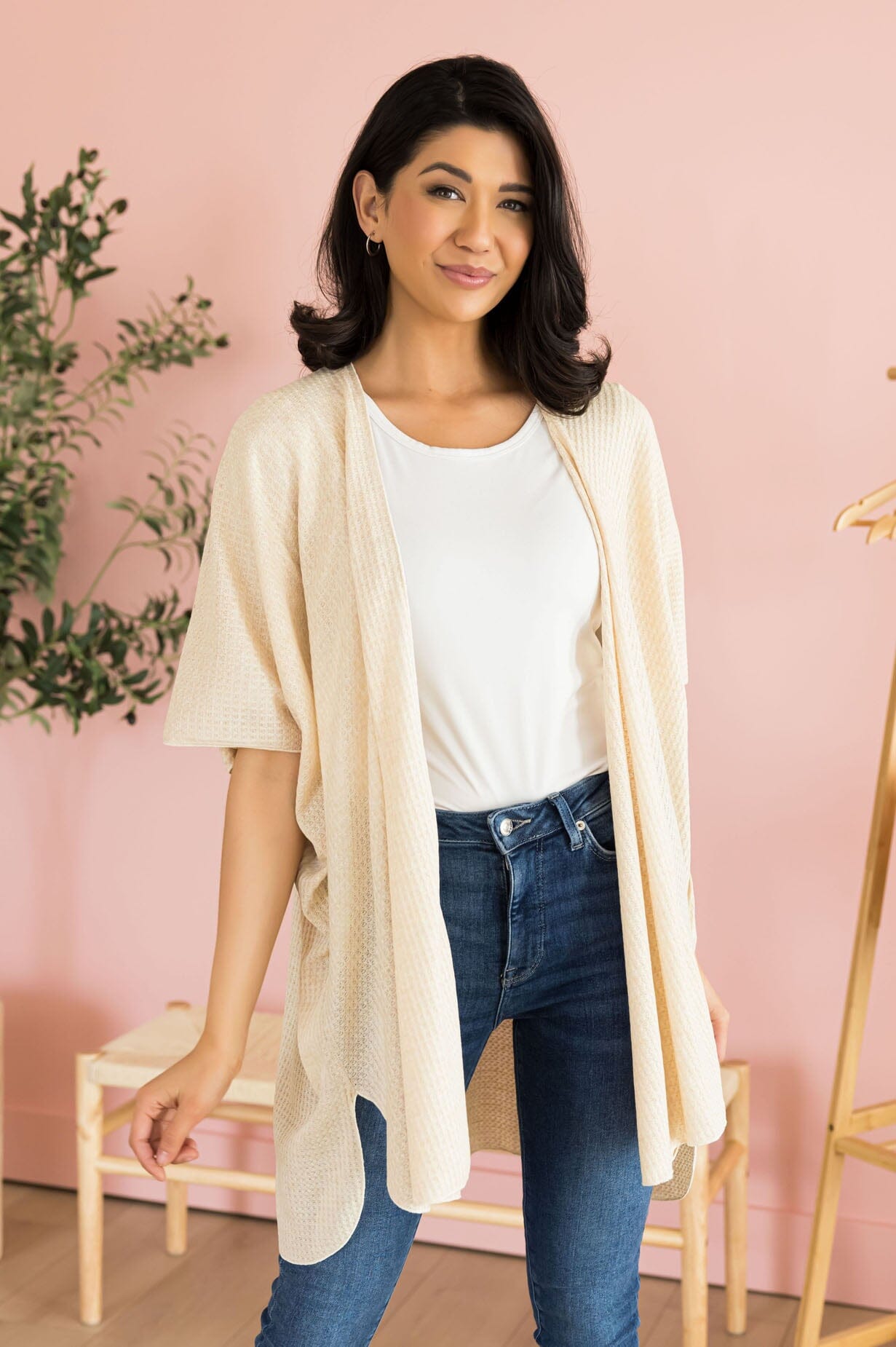 Casual Day Ribbed Kimono Tops vendor-unknown 