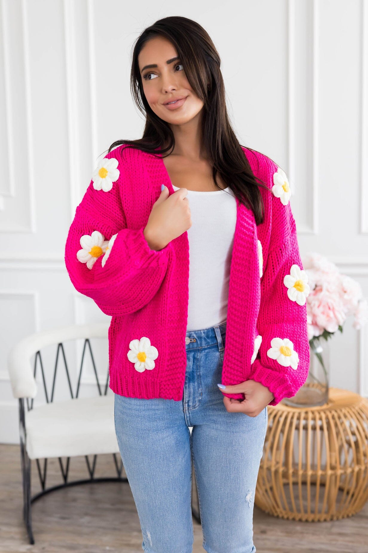 Daisy Days Sweater Cardigan Modest Dresses vendor-unknown 