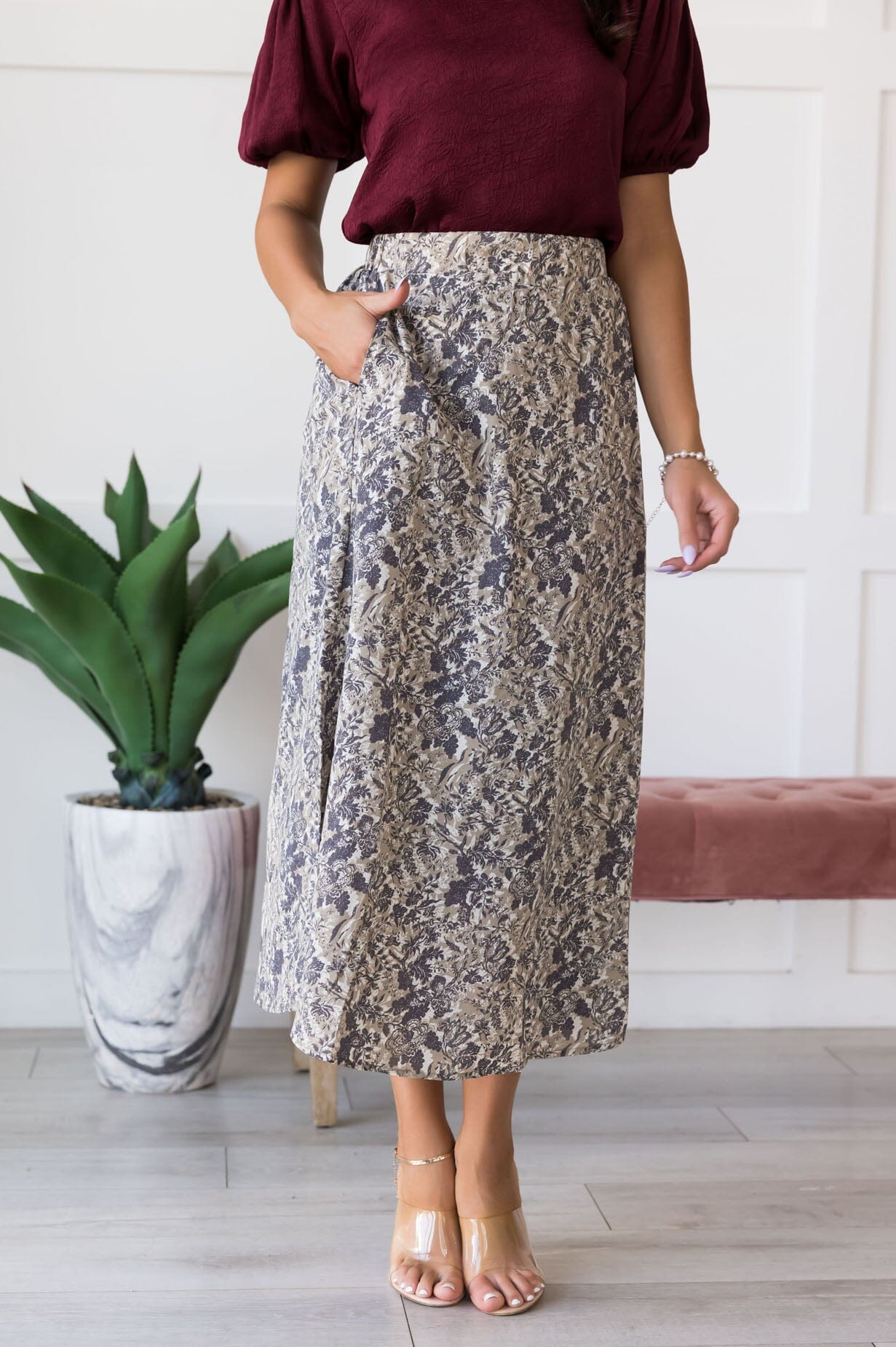 Always Included Floral Skirt Skirts vendor-unknown 