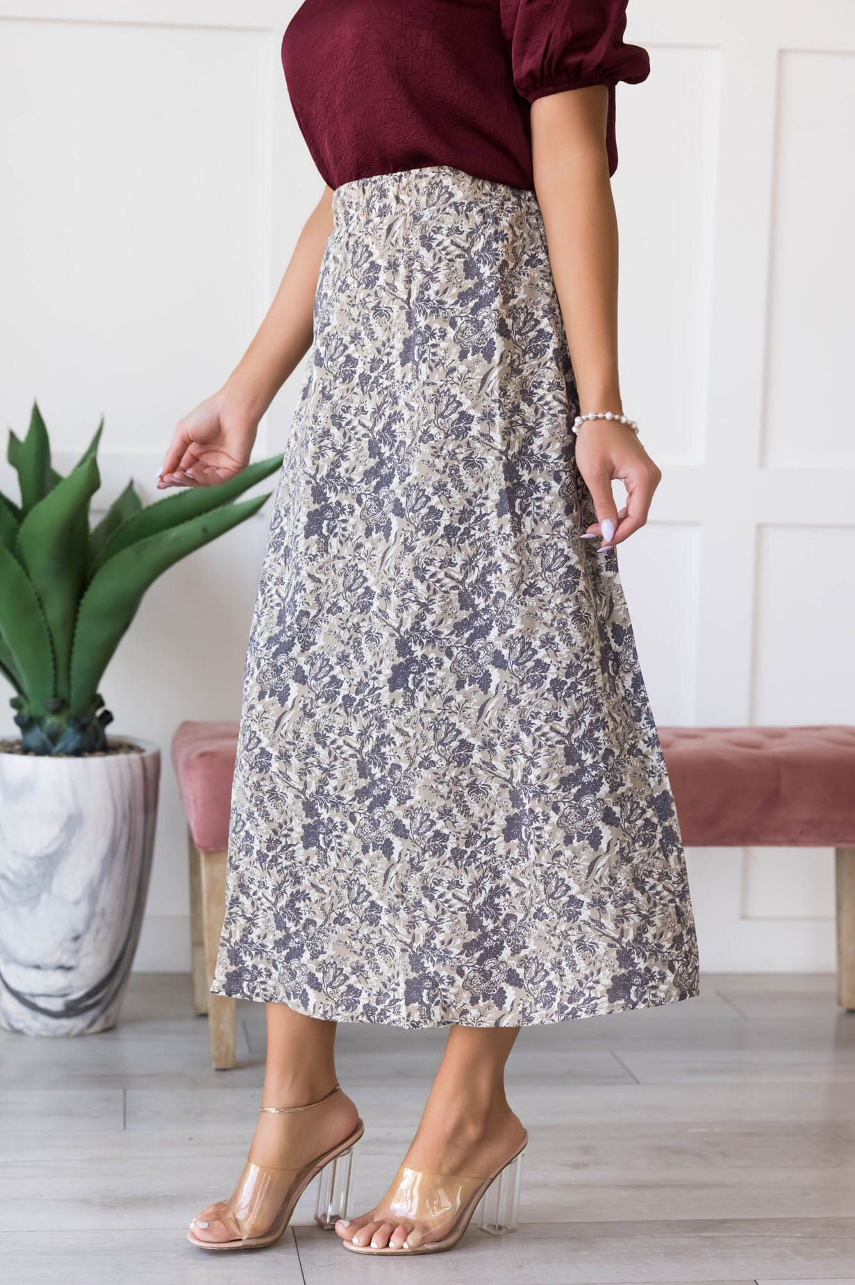 Always Included Floral Skirt Skirts vendor-unknown 