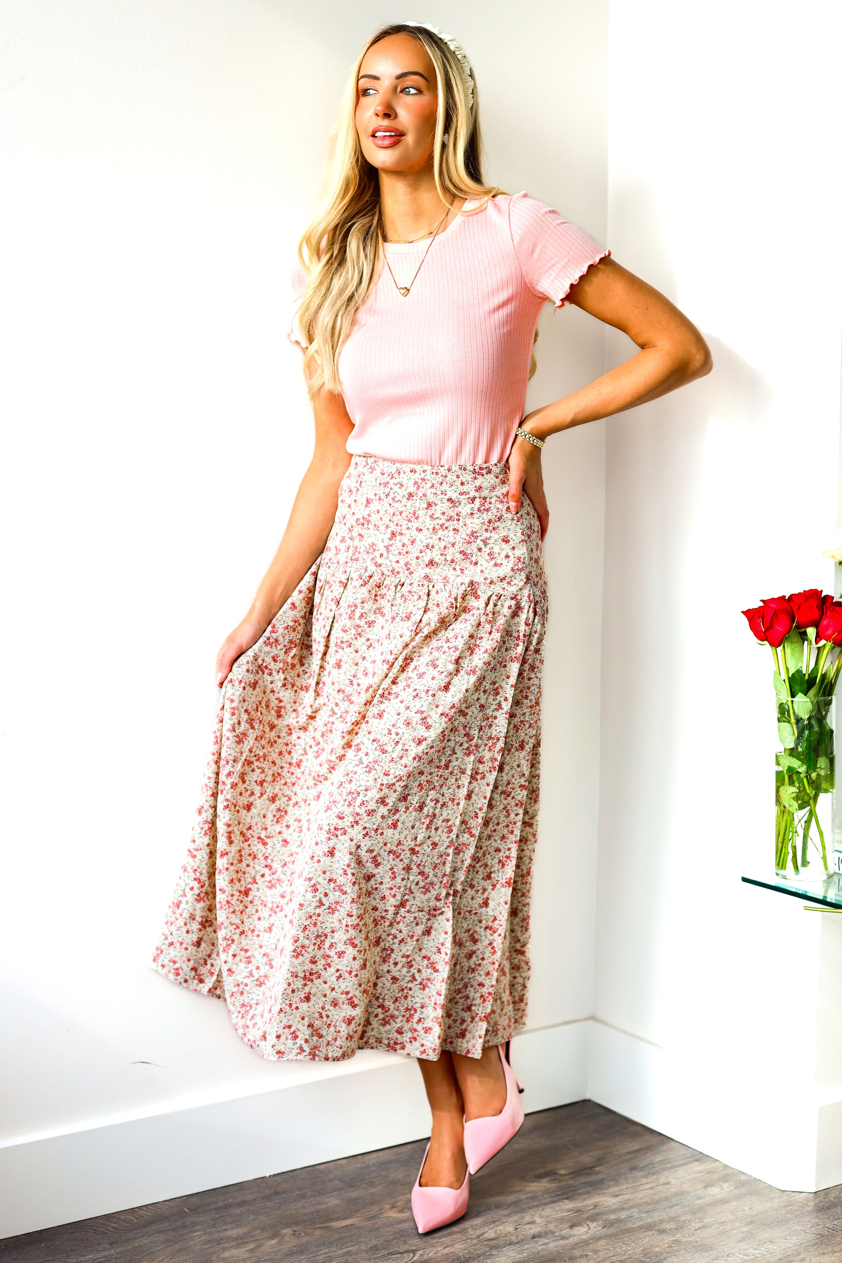 Begin Again Drop Hem Skirt