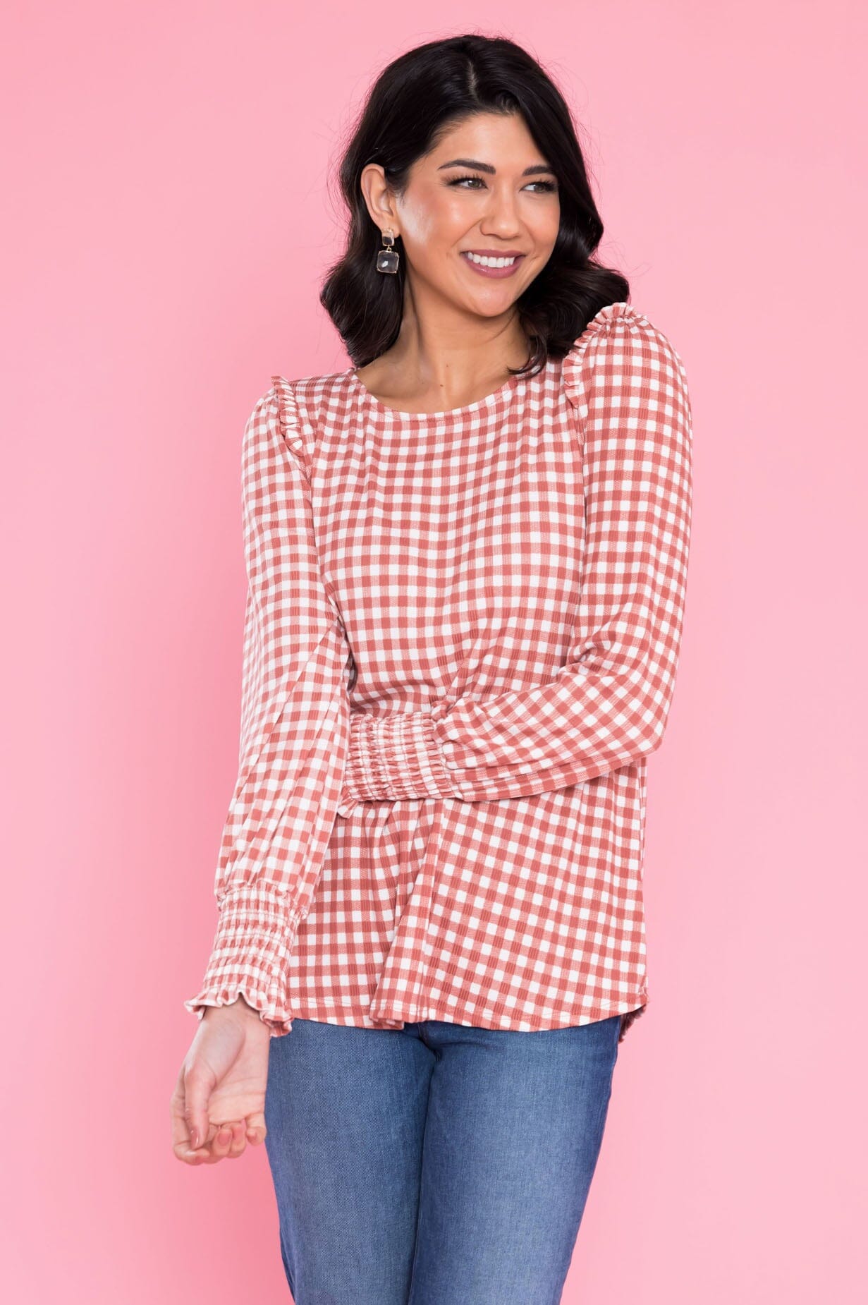 Best Day Ever Plaid Blouse Tops vendor-unknown 
