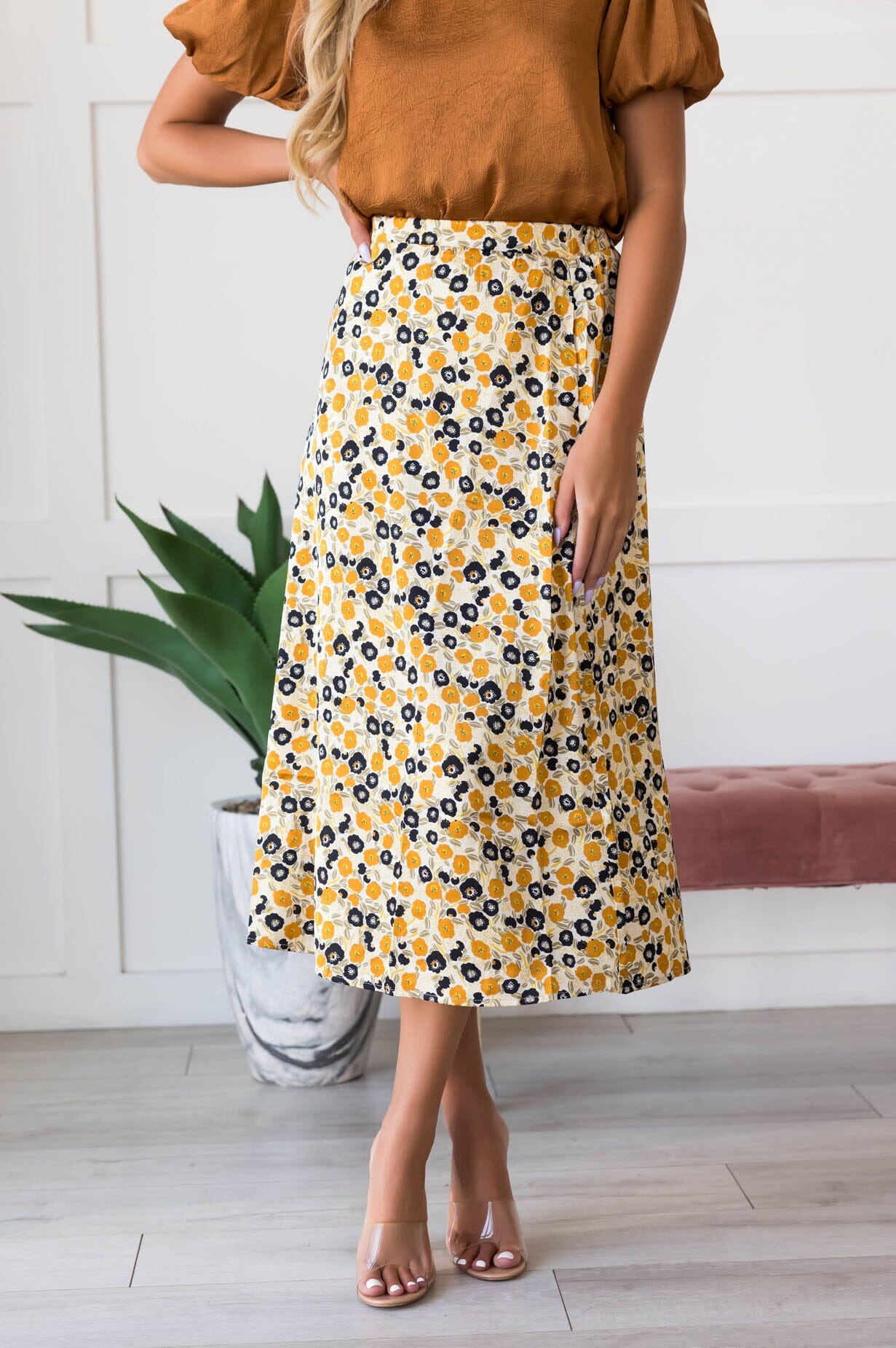 Always Included Floral Skirt Skirts vendor-unknown 