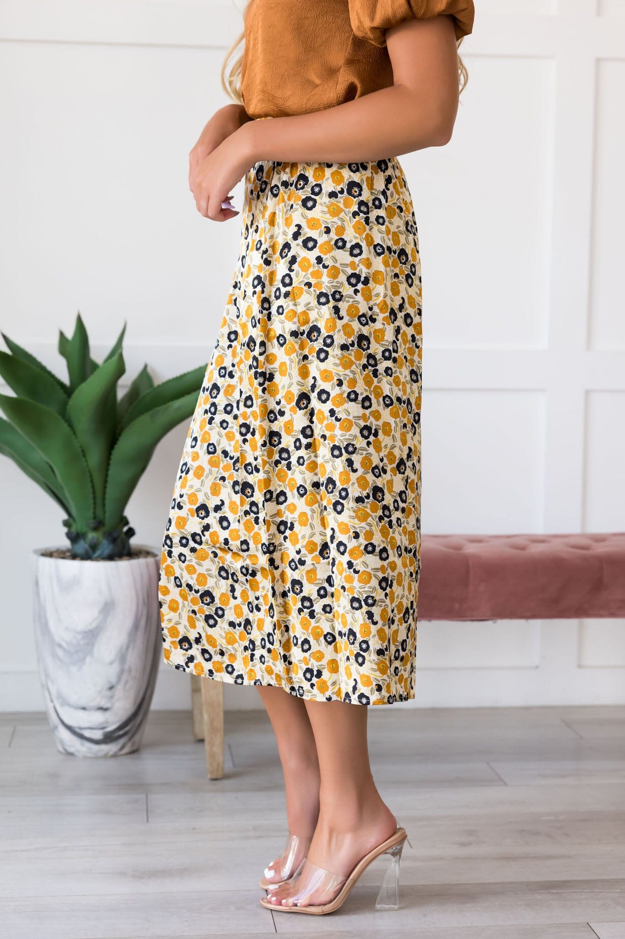 Always Included Floral Skirt Skirts vendor-unknown 