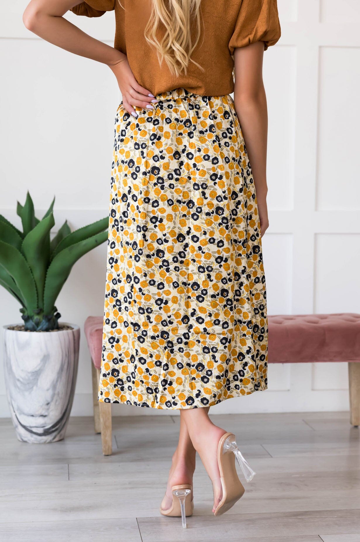 Always Included Floral Skirt Skirts vendor-unknown 