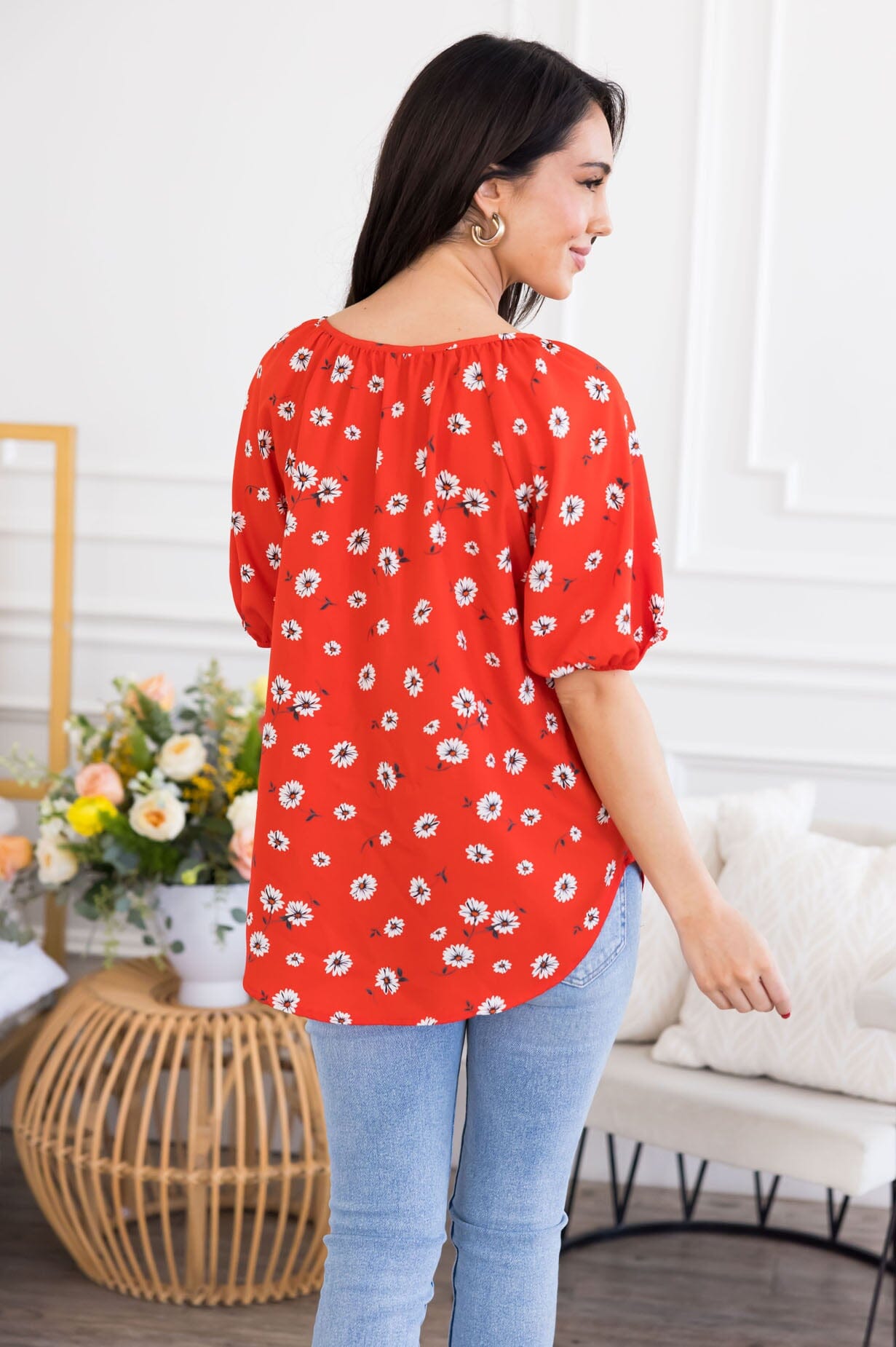 Heat Of The Moment Floral Top Tops vendor-unknown 