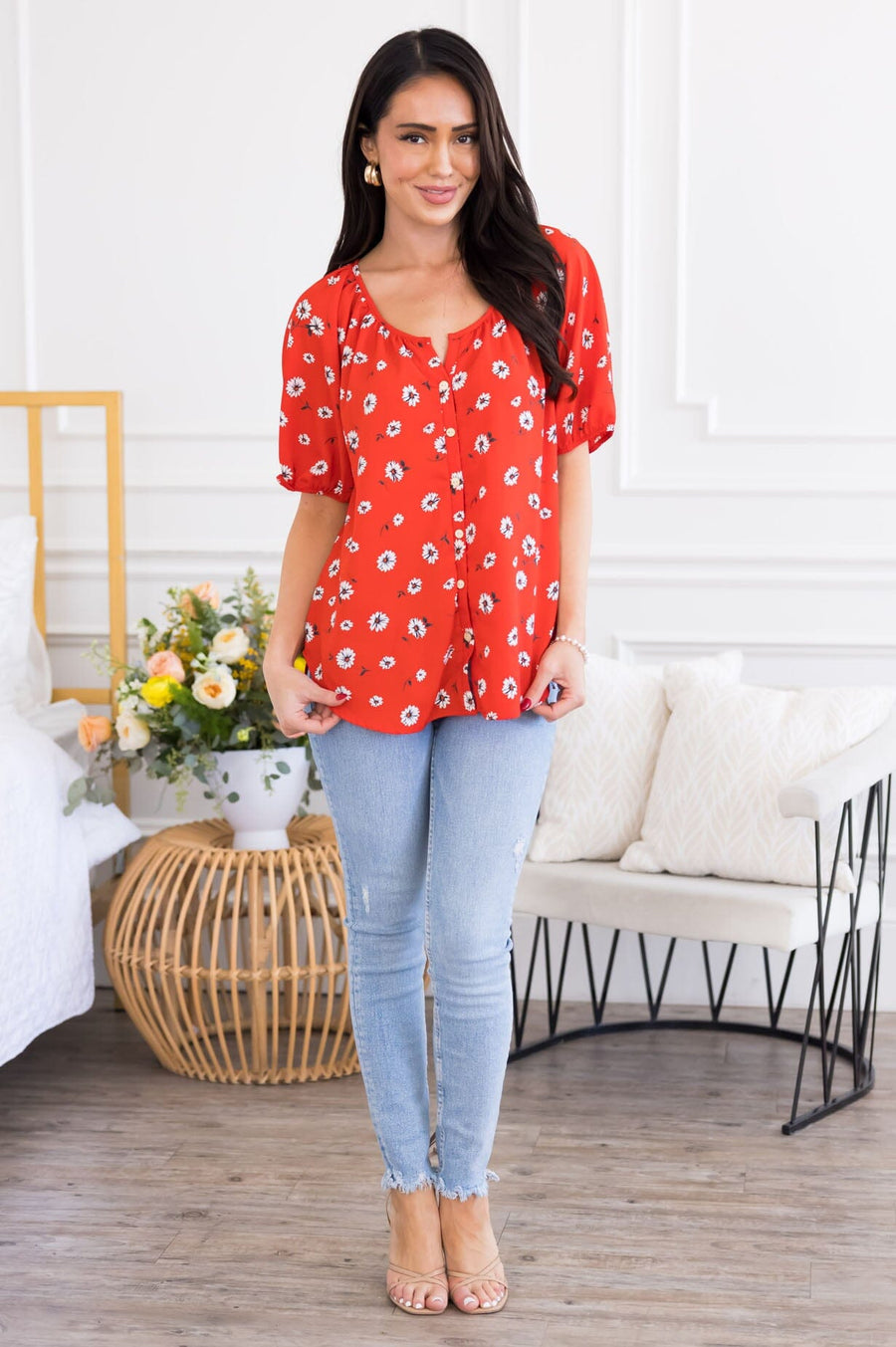 Heat Of The Moment Floral Top