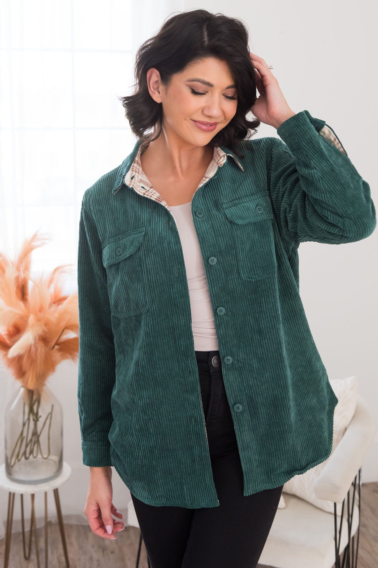 It's A Statement Modest Corduroy Jacket Modest Dresses vendor-unknown 