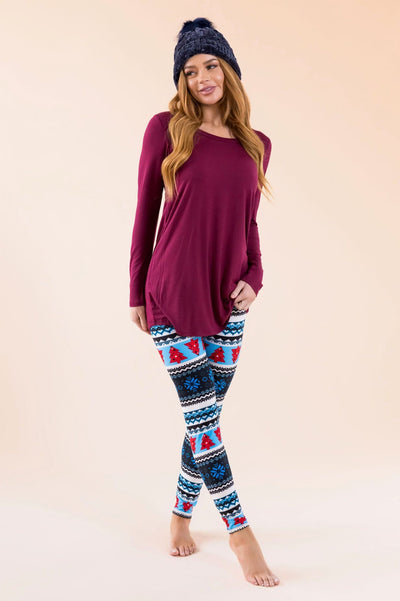 Plaid About You Modest Christmas Leggings - NeeSee's Dresses