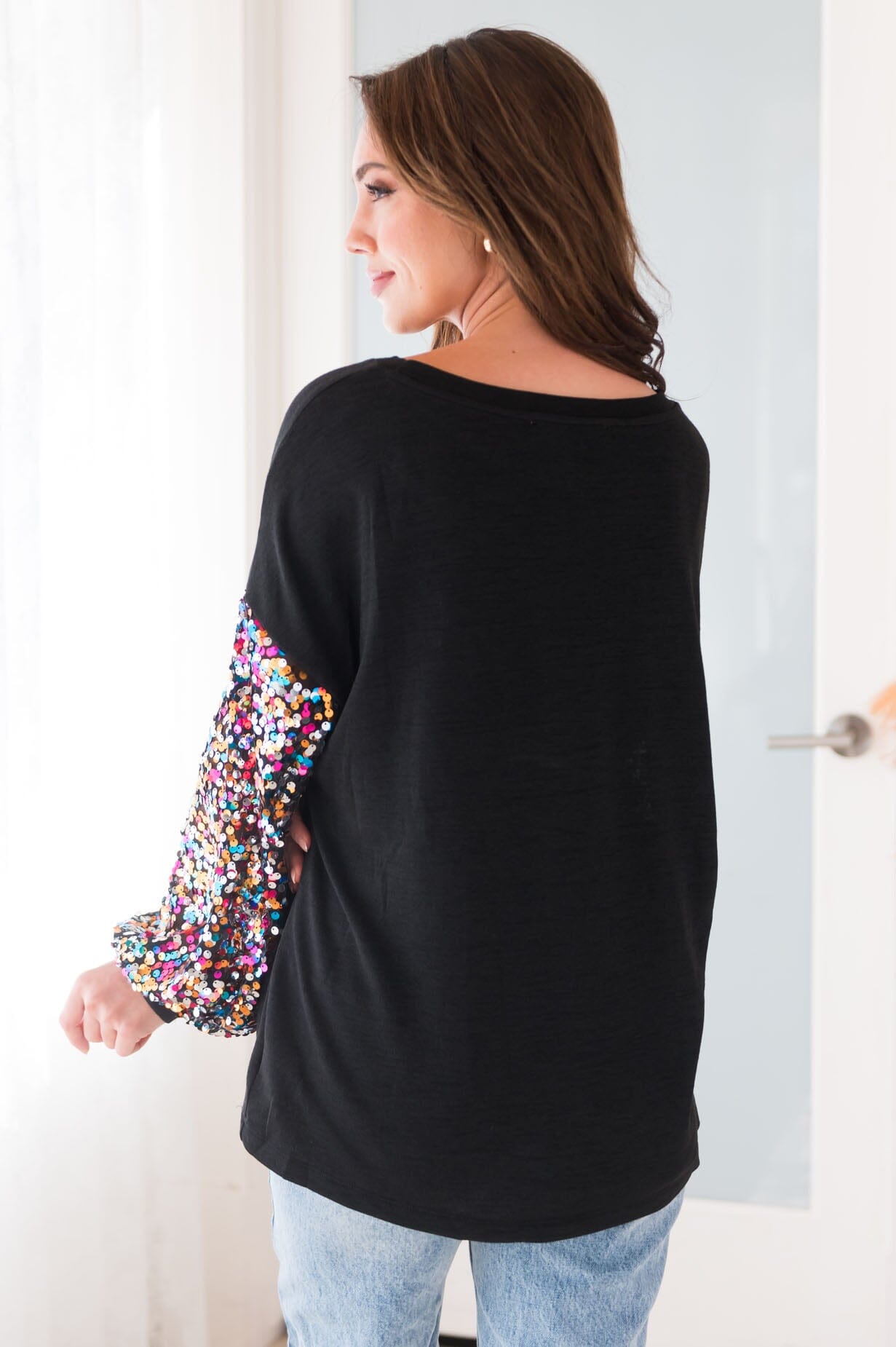 Always Celebrating Modest Sequin Sweater Modest Dresses vendor-unknown 