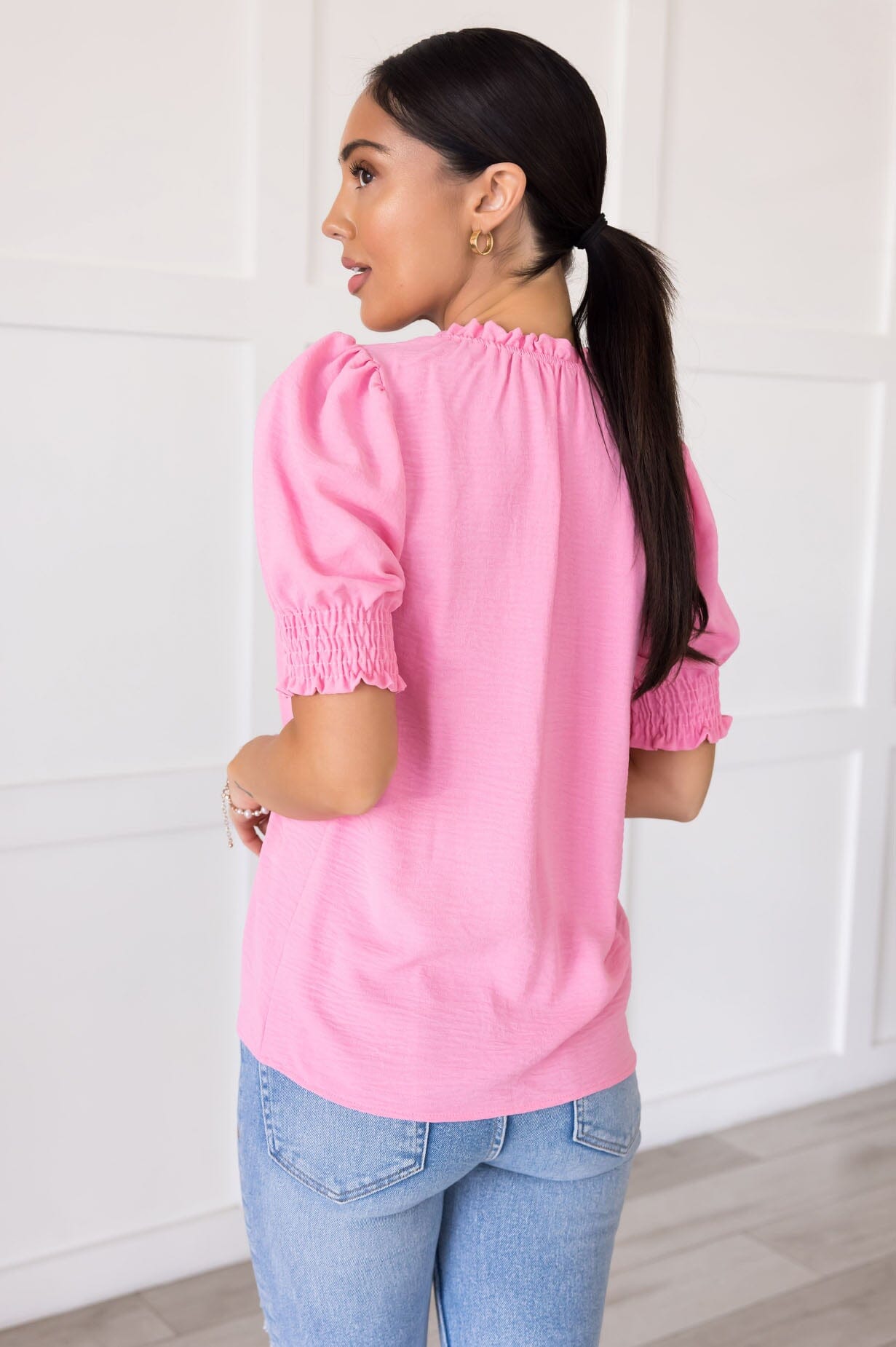 Back In Business Ruffle Blouse NeeSee's Dresses 