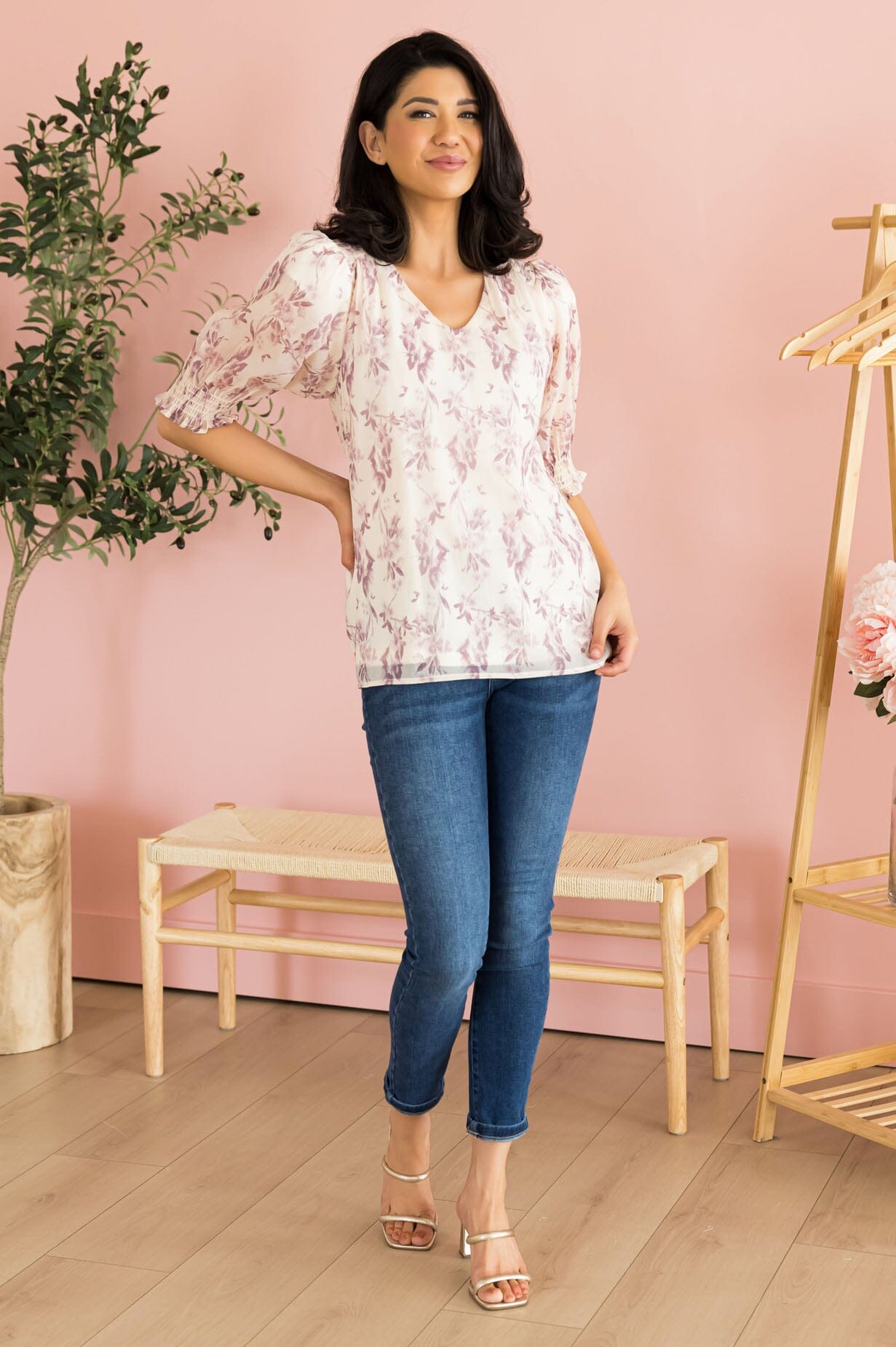 Flowers For You Blouse Modest Dresses vendor-unknown 