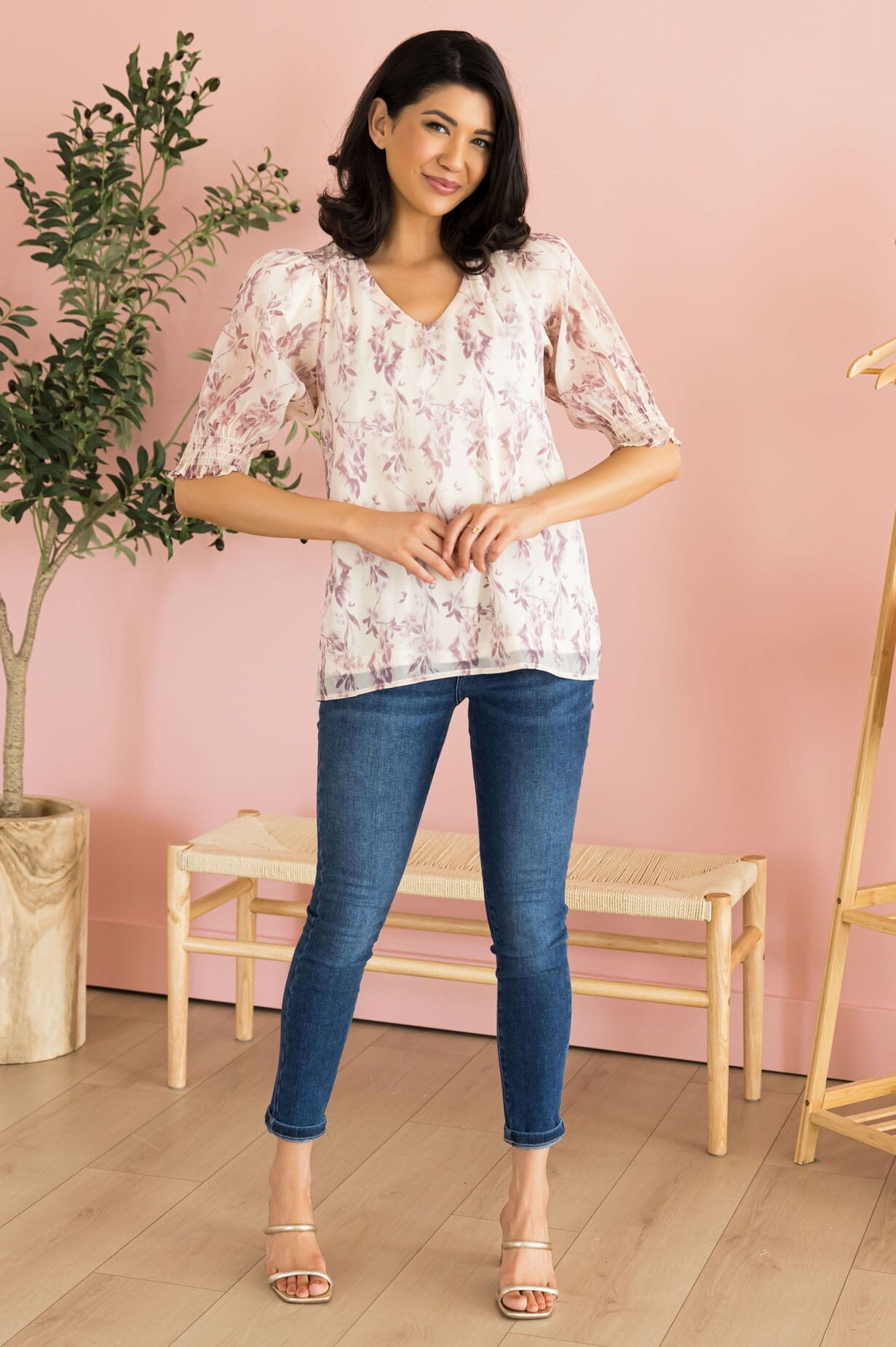 Flowers For You Blouse Modest Dresses vendor-unknown 