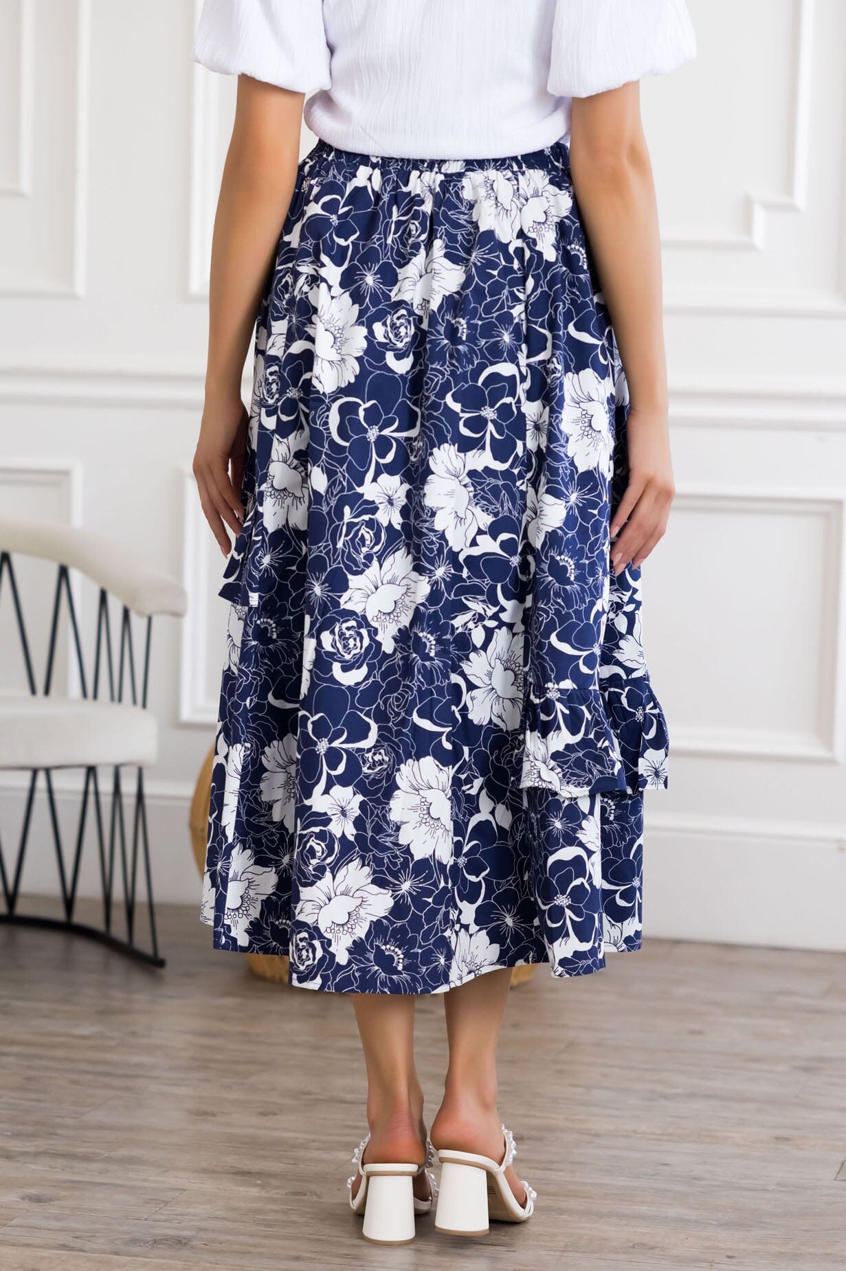 Flower Fields Maxi Skirt Modest Dresses vendor-unknown 