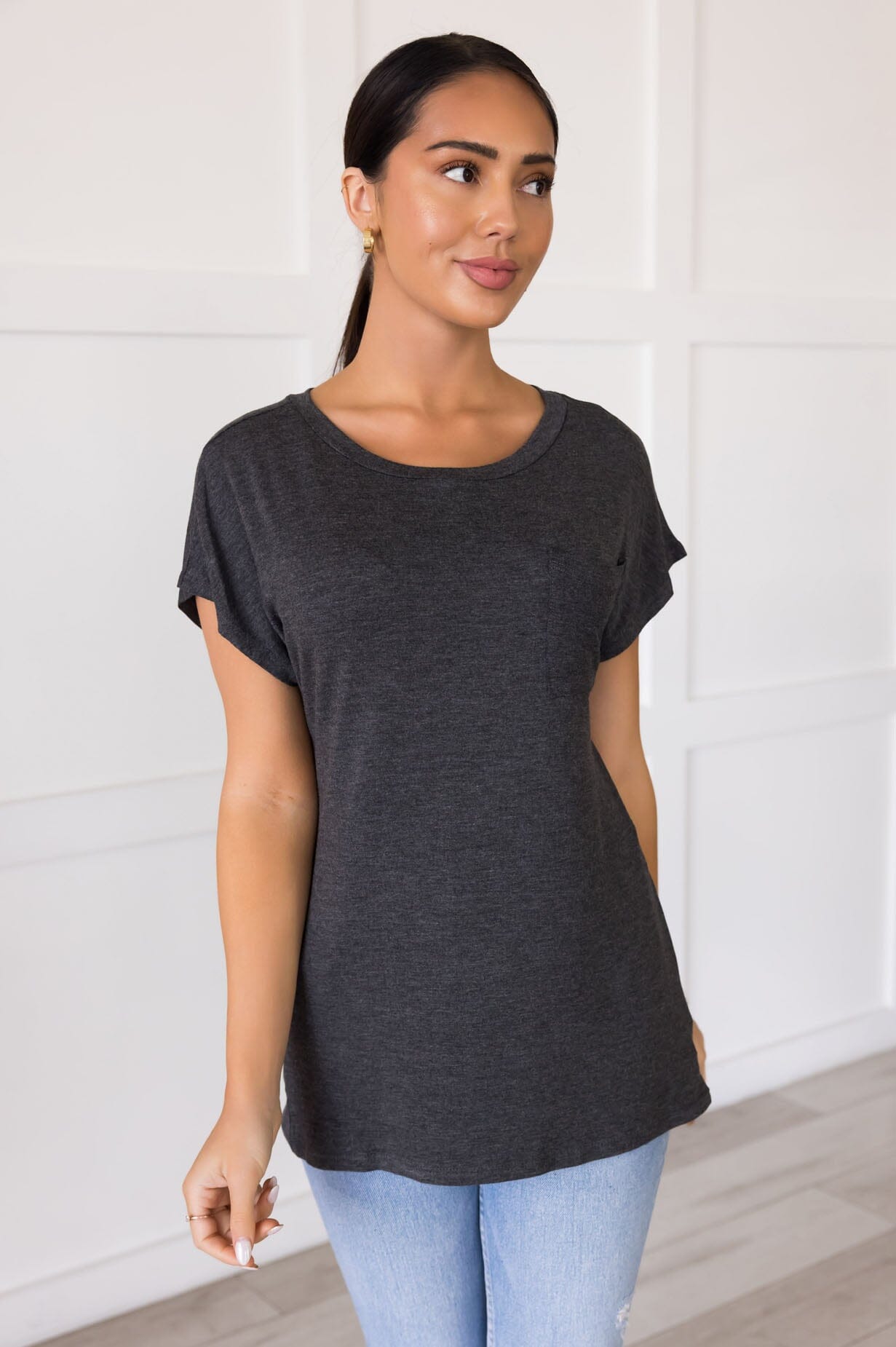 Basically Beautiful Pocket Tee NeeSee's Dresses 