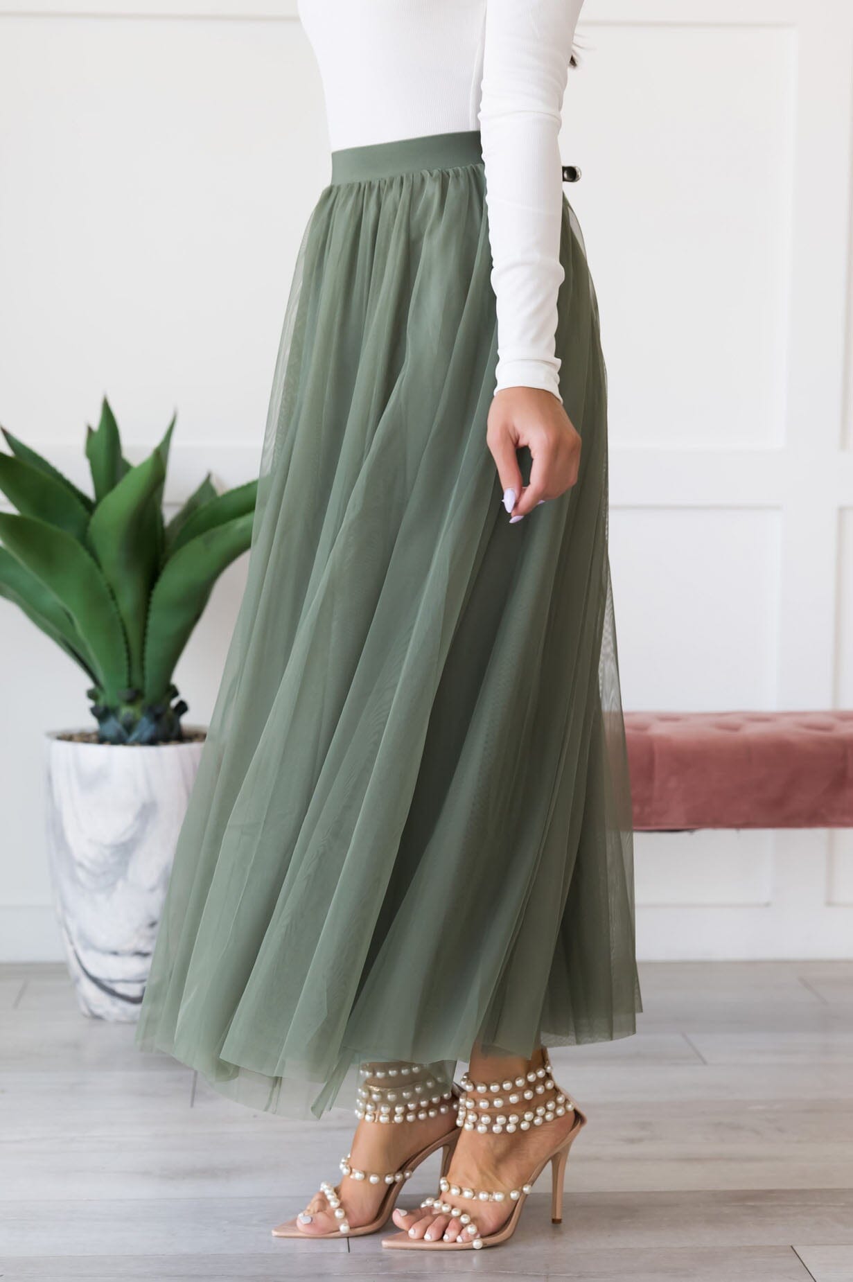 Steal The Day Tulle Skirt Modest Dresses vendor-unknown 