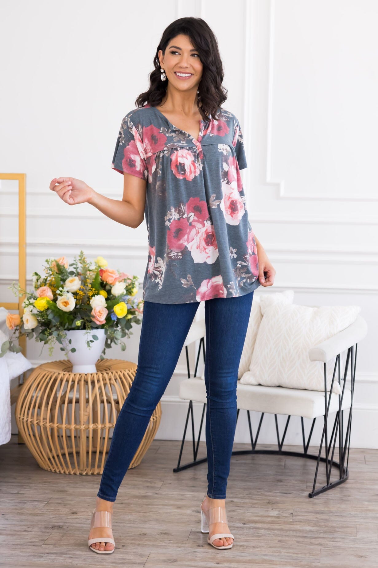 Forever Ever Modest Blouse Tops vendor-unknown 