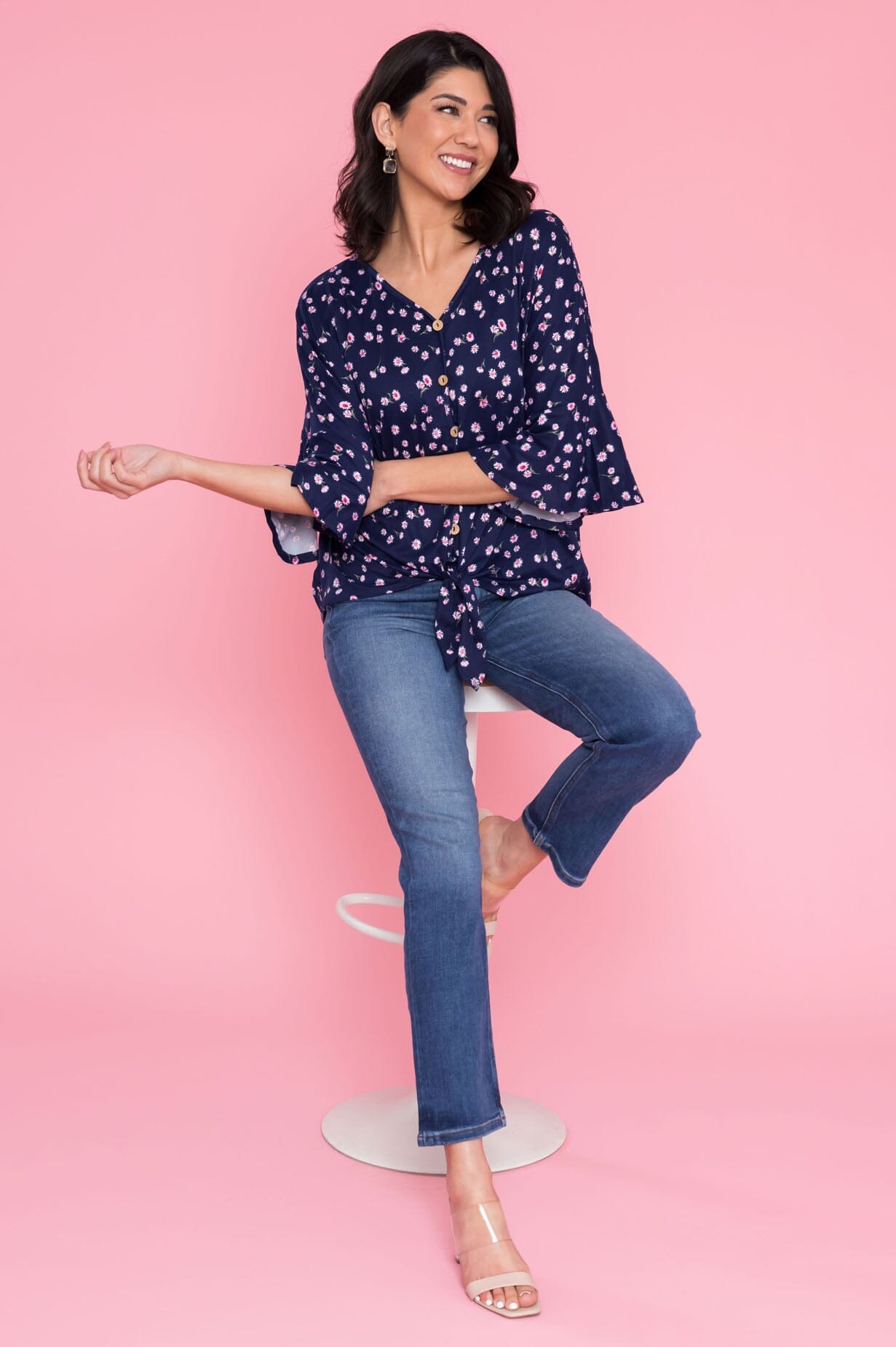 Daisy Dazed Bell Sleeve Top Modest Dresses vendor-unknown 