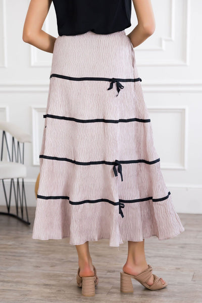Maxi bow leather skirt Skirts
