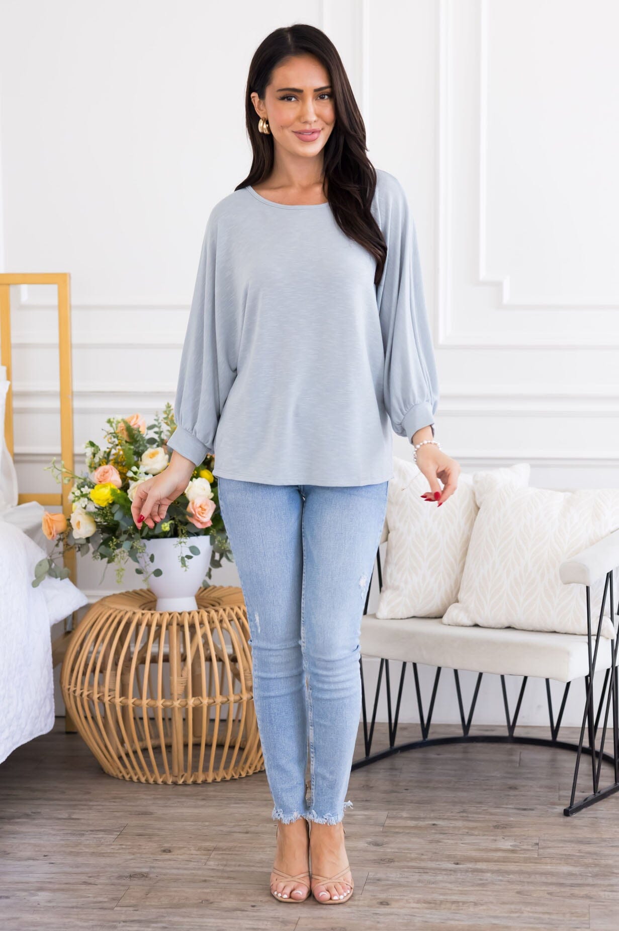 Limitless Love Balloon Sleeve Top Tops vendor-unknown 