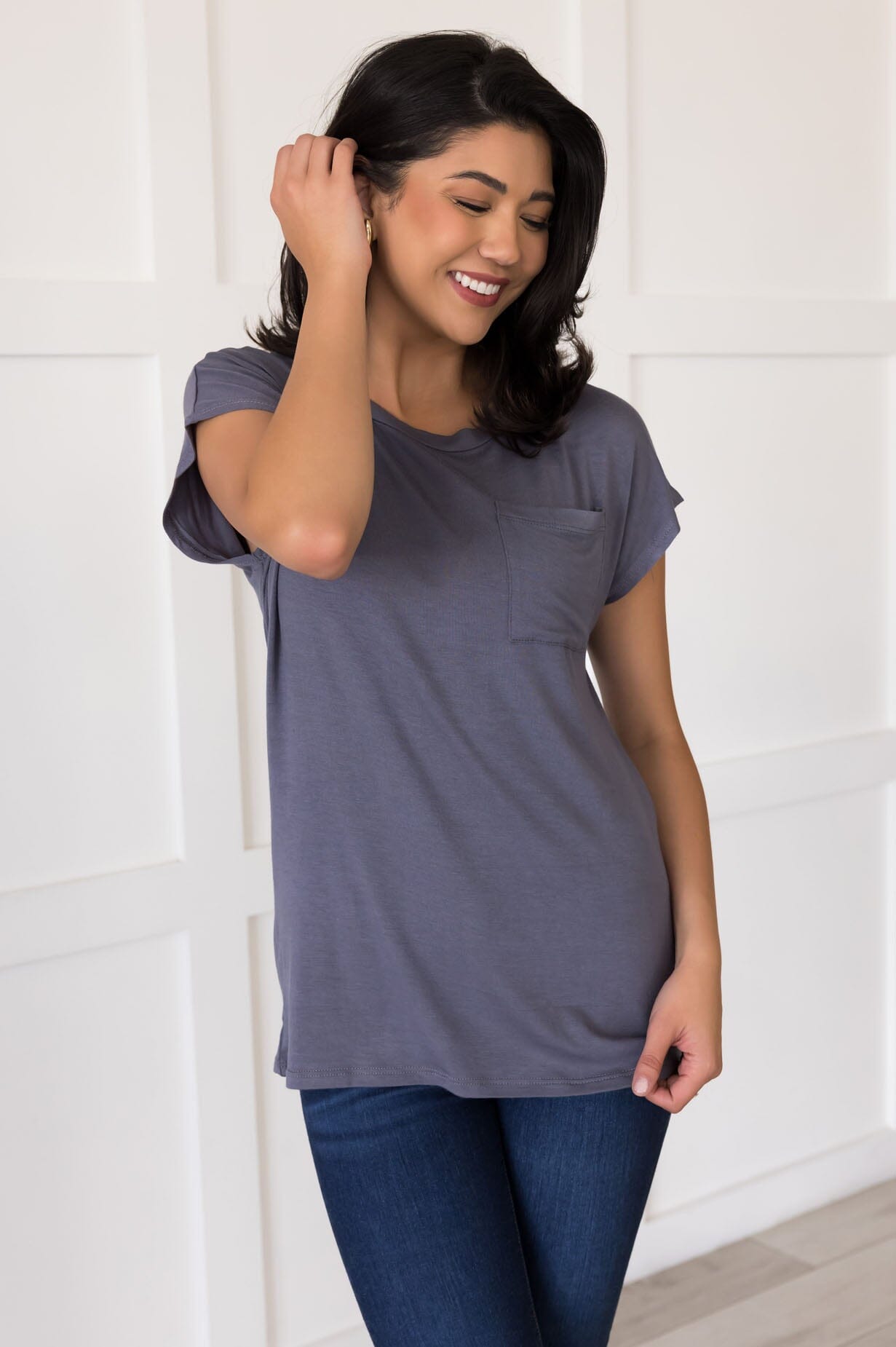 Basically Beautiful Pocket Tee NeeSee's Dresses 