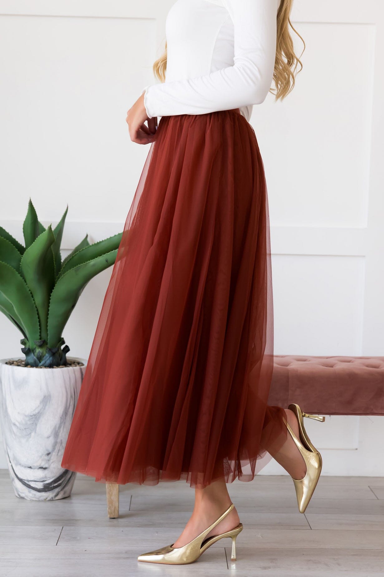 Steal The Day Tulle Skirt Modest Dresses vendor-unknown 
