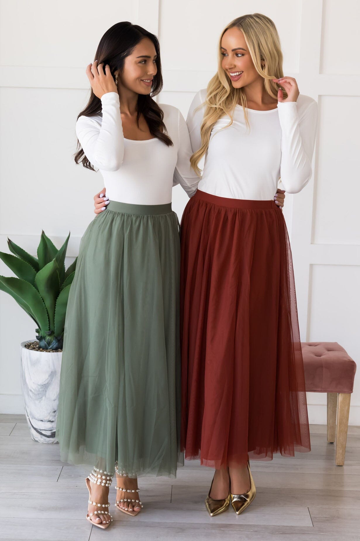 Steal The Day Tulle Skirt Modest Dresses vendor-unknown 
