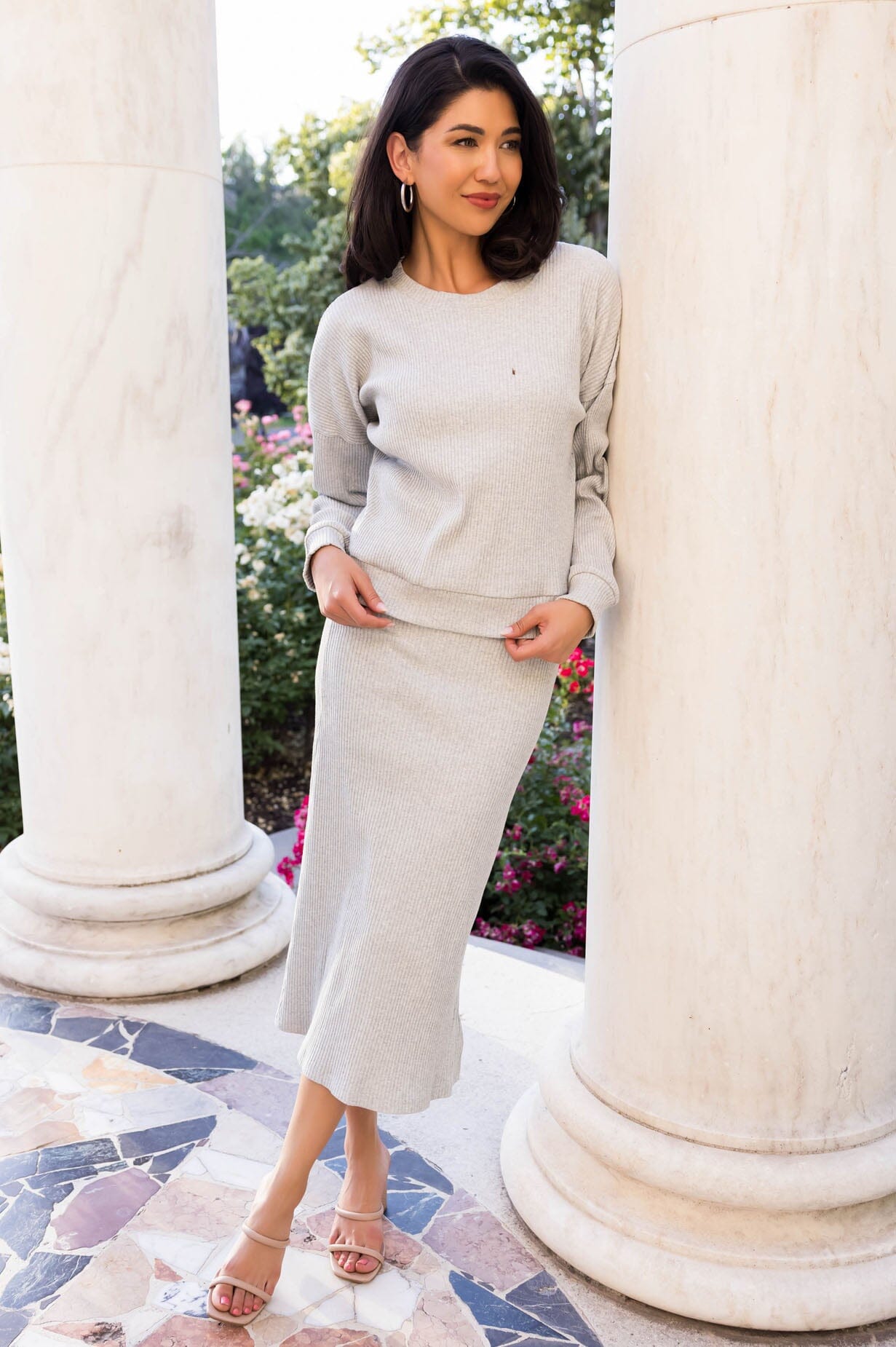 Classy And Cozy Modest Sweater Skirt Tops vendor-unknown 